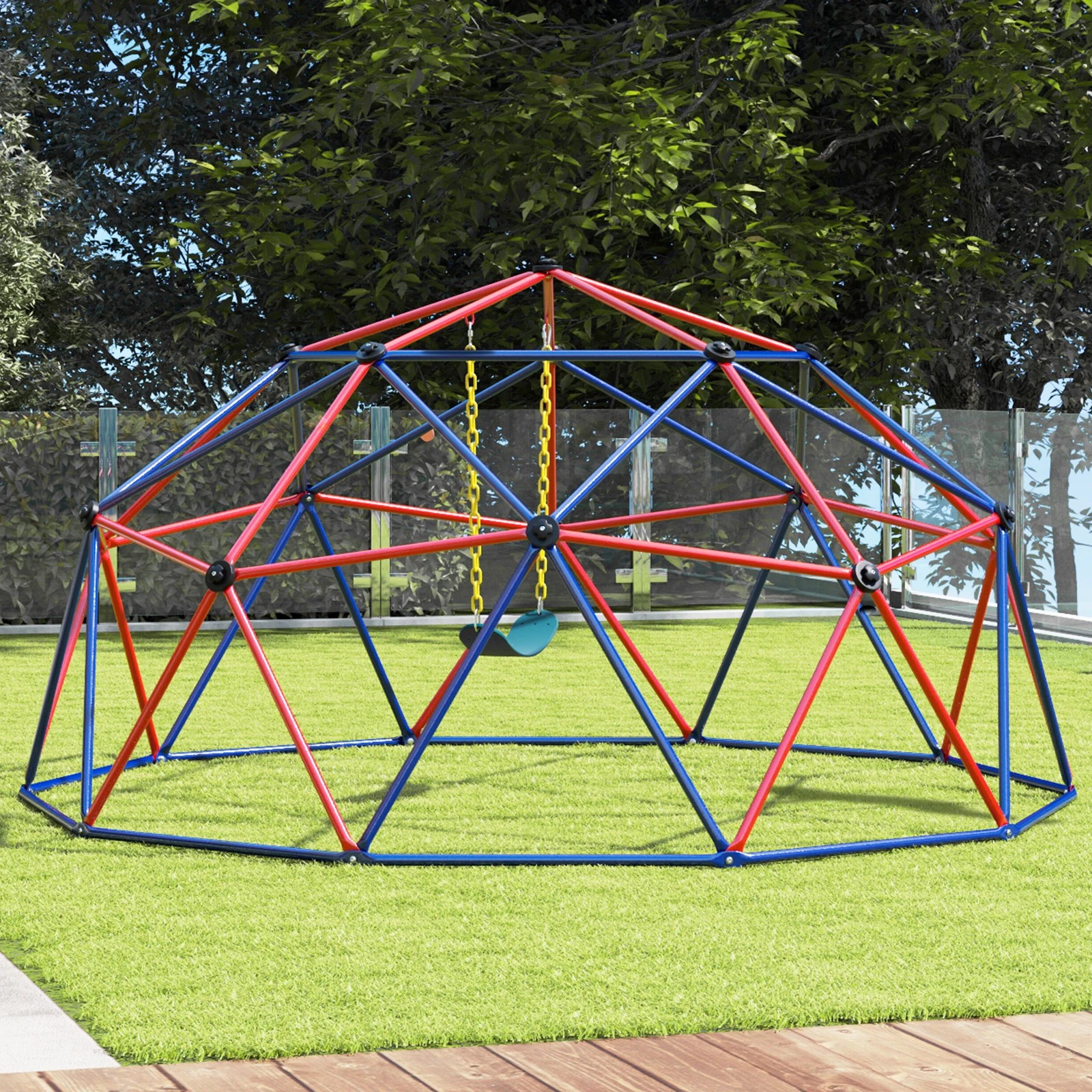 2 Costway Climb Playset Climbing Frame Swing Set, 2 of 6