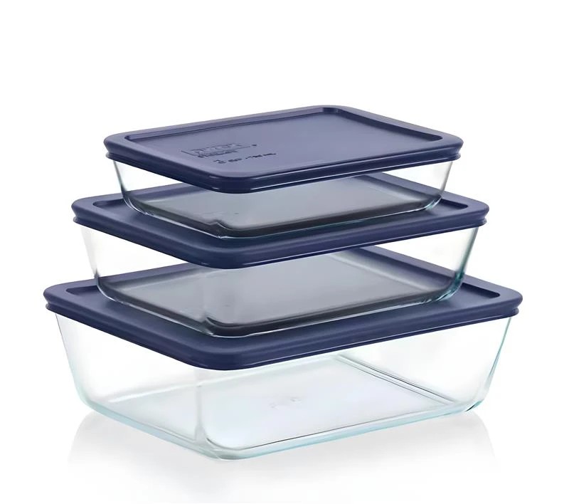 1 Set of 3 Pyrex Food Containers