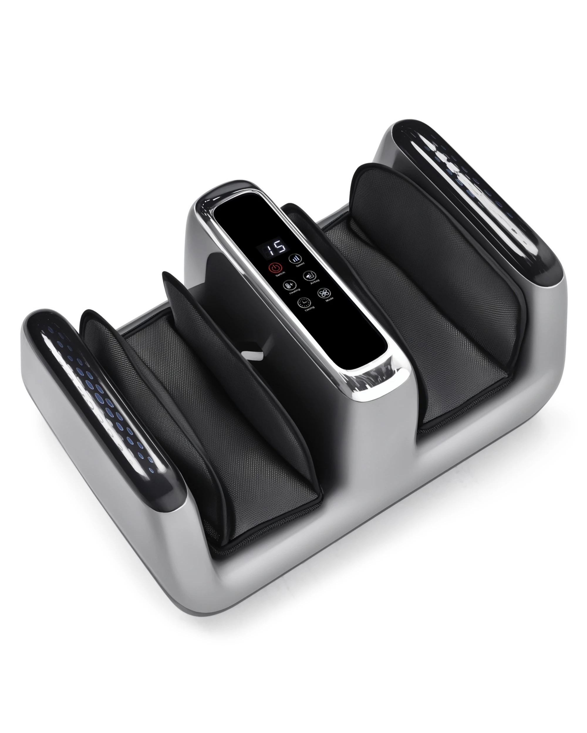 4 Adwin Foot Massager with Heat, Deep Kneading Rollers - Silver, 4 of 8