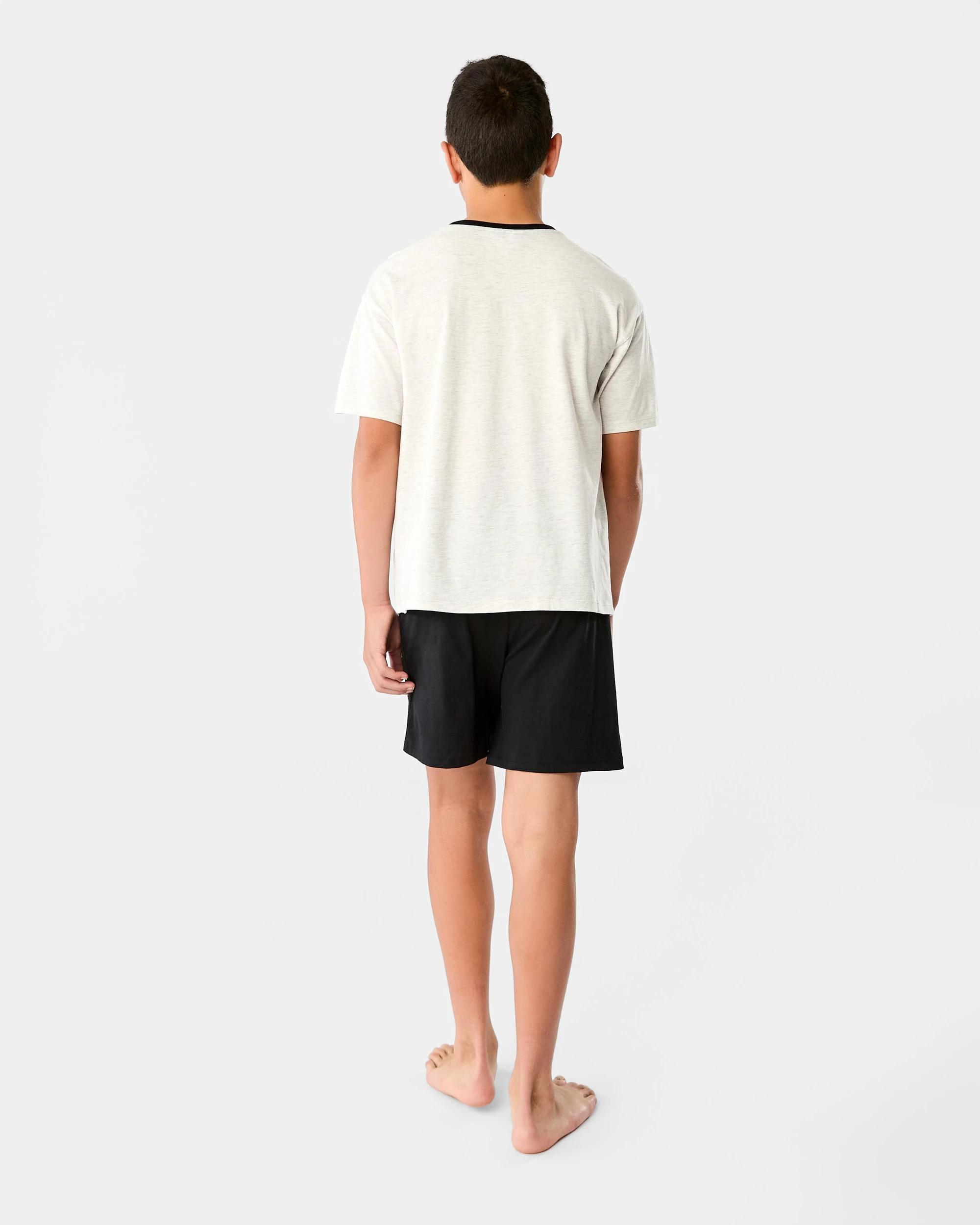 8 Short Sleeve Jersey Pyjama Set Gry Car, 8 of 10
