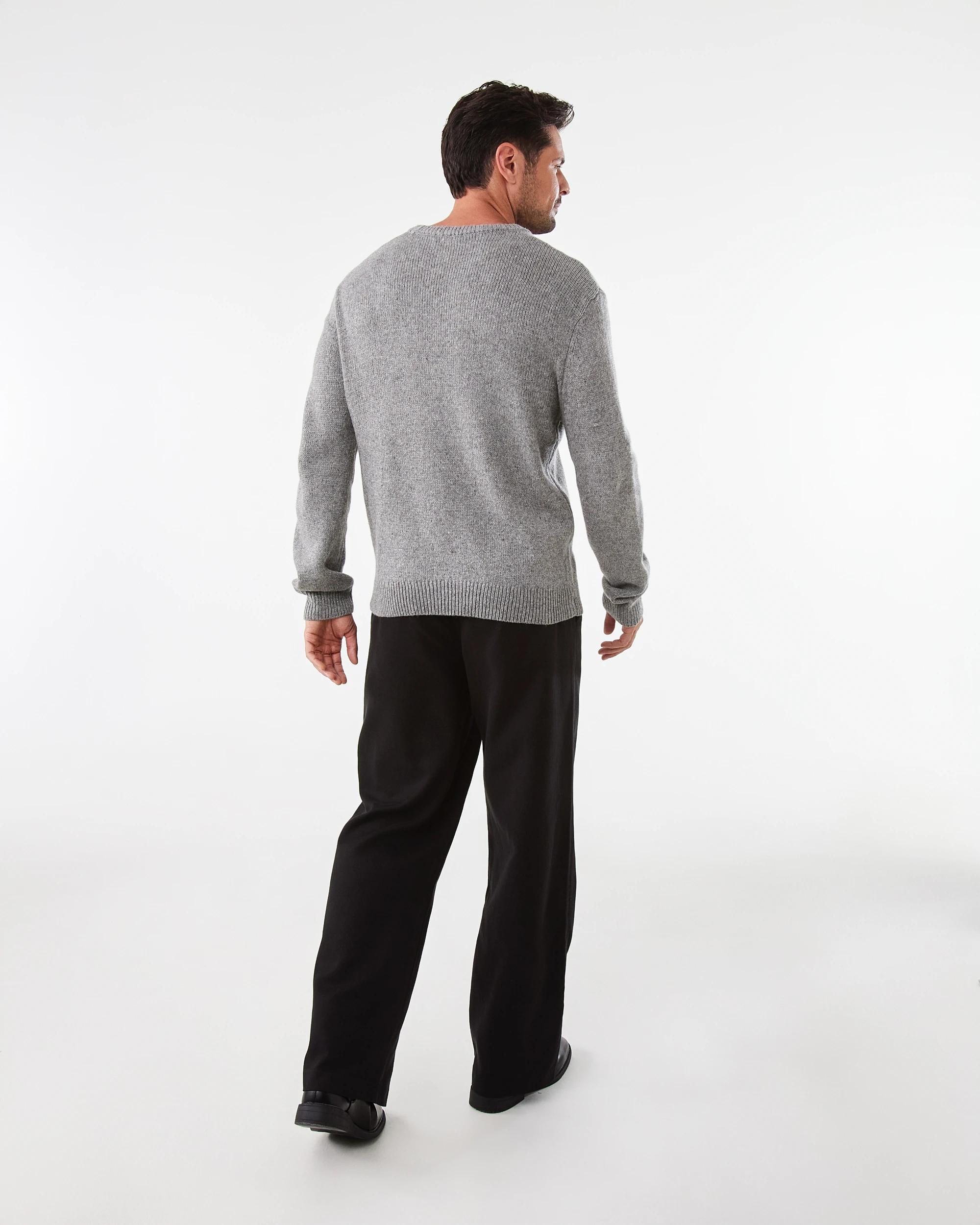 4 Crew Neck Knit Jumper Grey Marle, 4 of 7