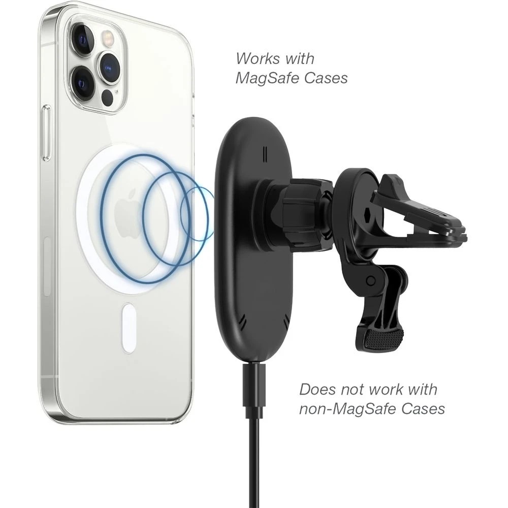3 Comsol Magnetic Wireless Vent Car Charger iPhone 12, 3 of 5