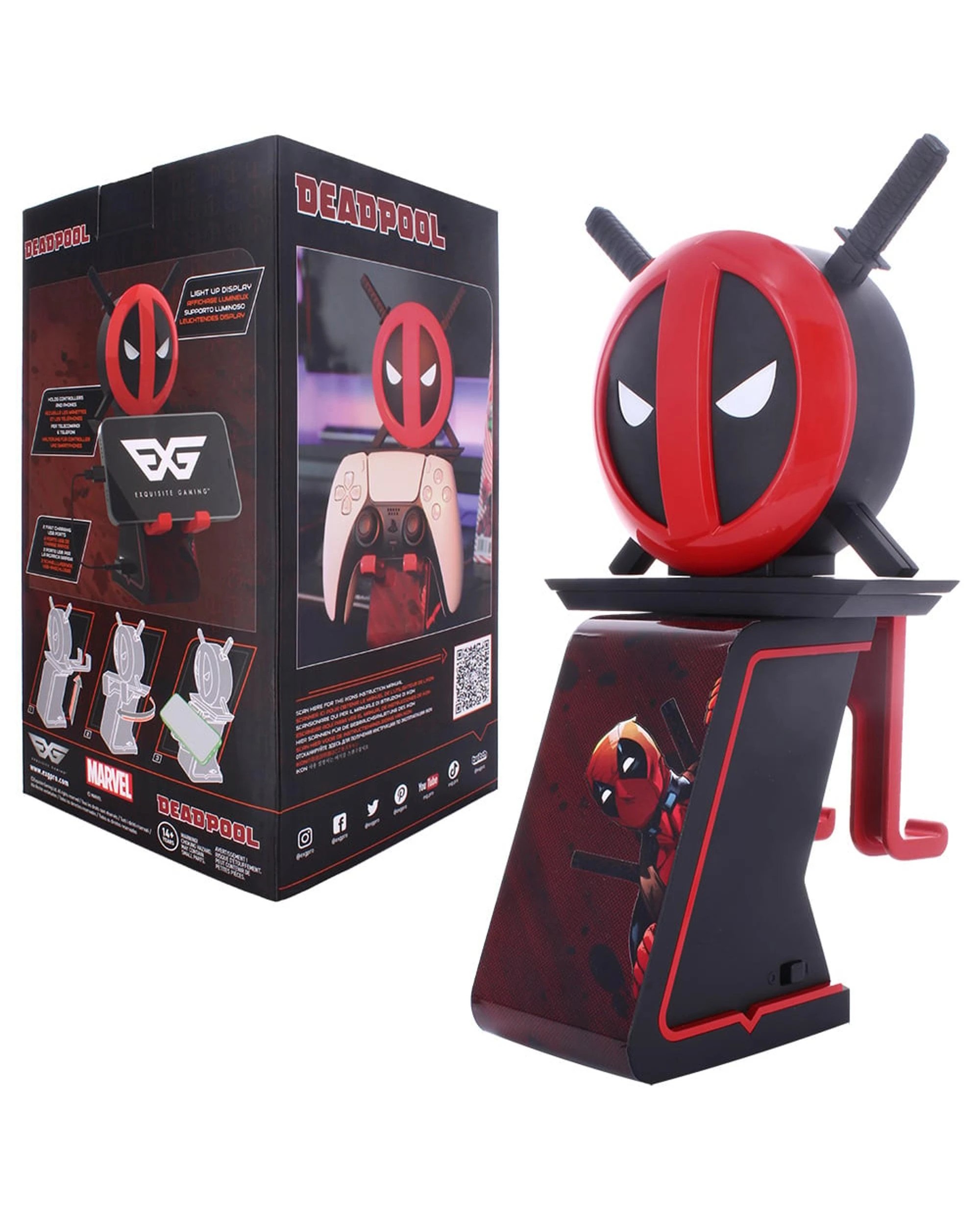 1 Cable Guys Deadpool Logo Ikon Phone and Controller Holder, 1 of 9