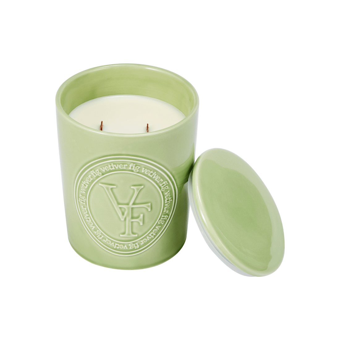4 XL Vetiver Fig Pure Soy Wax Ceramic Candle, 4 of 6