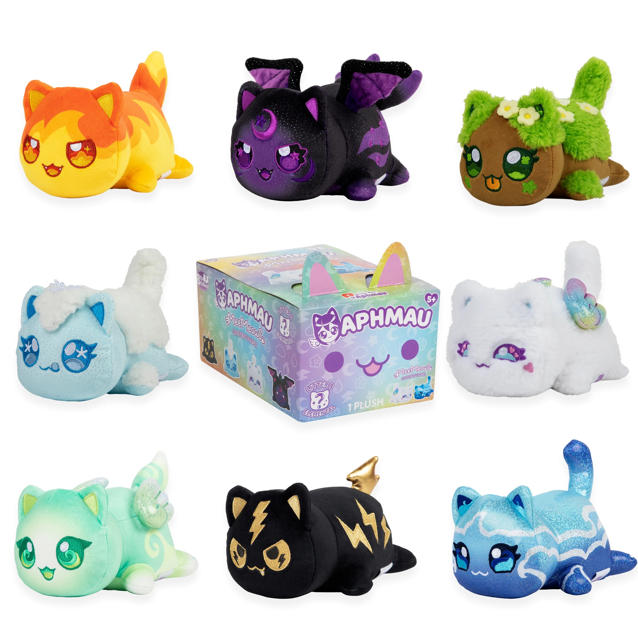 1 15cm Aphmau MeeMeows Litter 8 Mystery Plush Toy: Elemental - Assorted, 1 of 10
