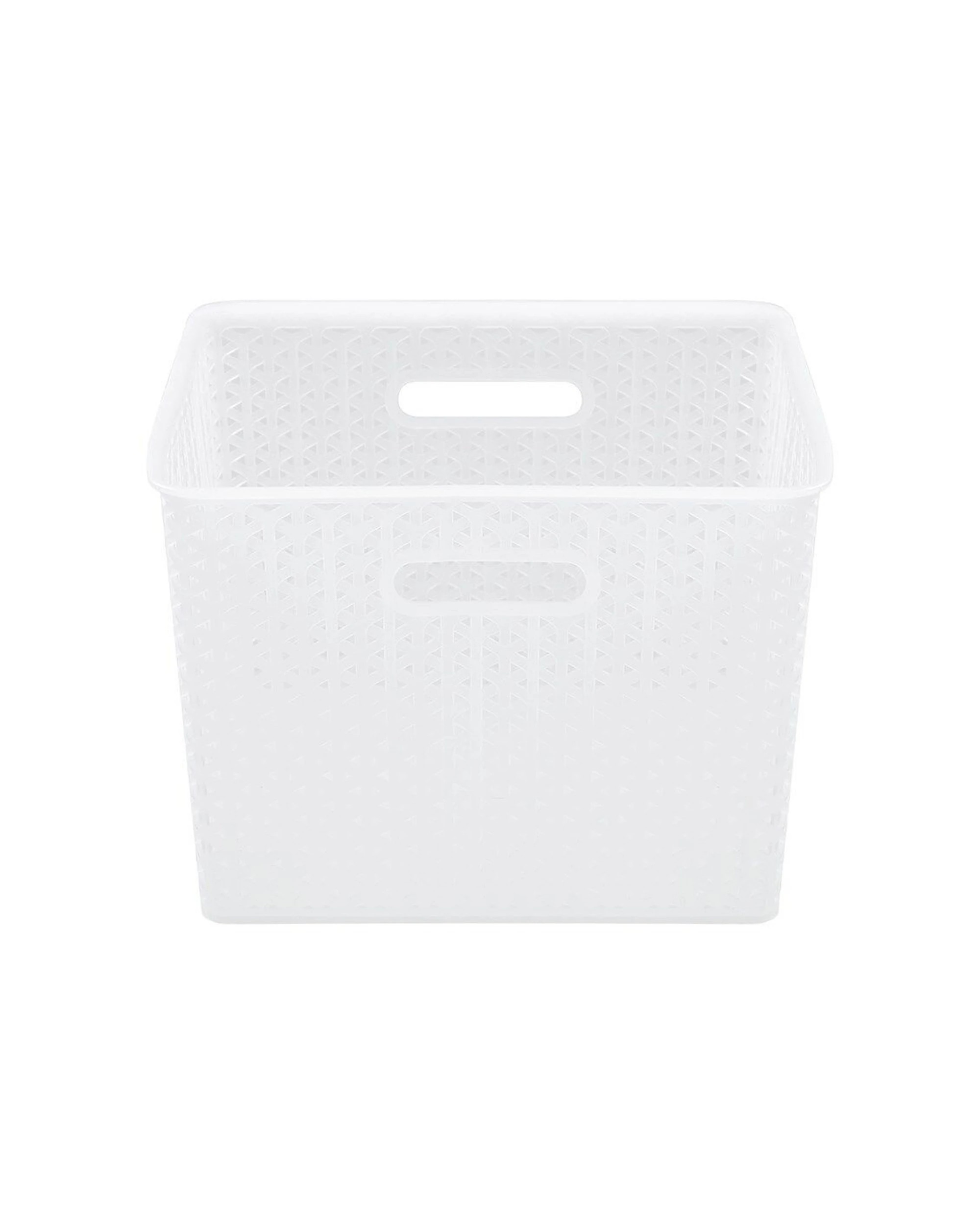 3 Boxsweden Wicker Frost Versatile Extra Large Durable Basket 35L Storage - White, 3 of 4