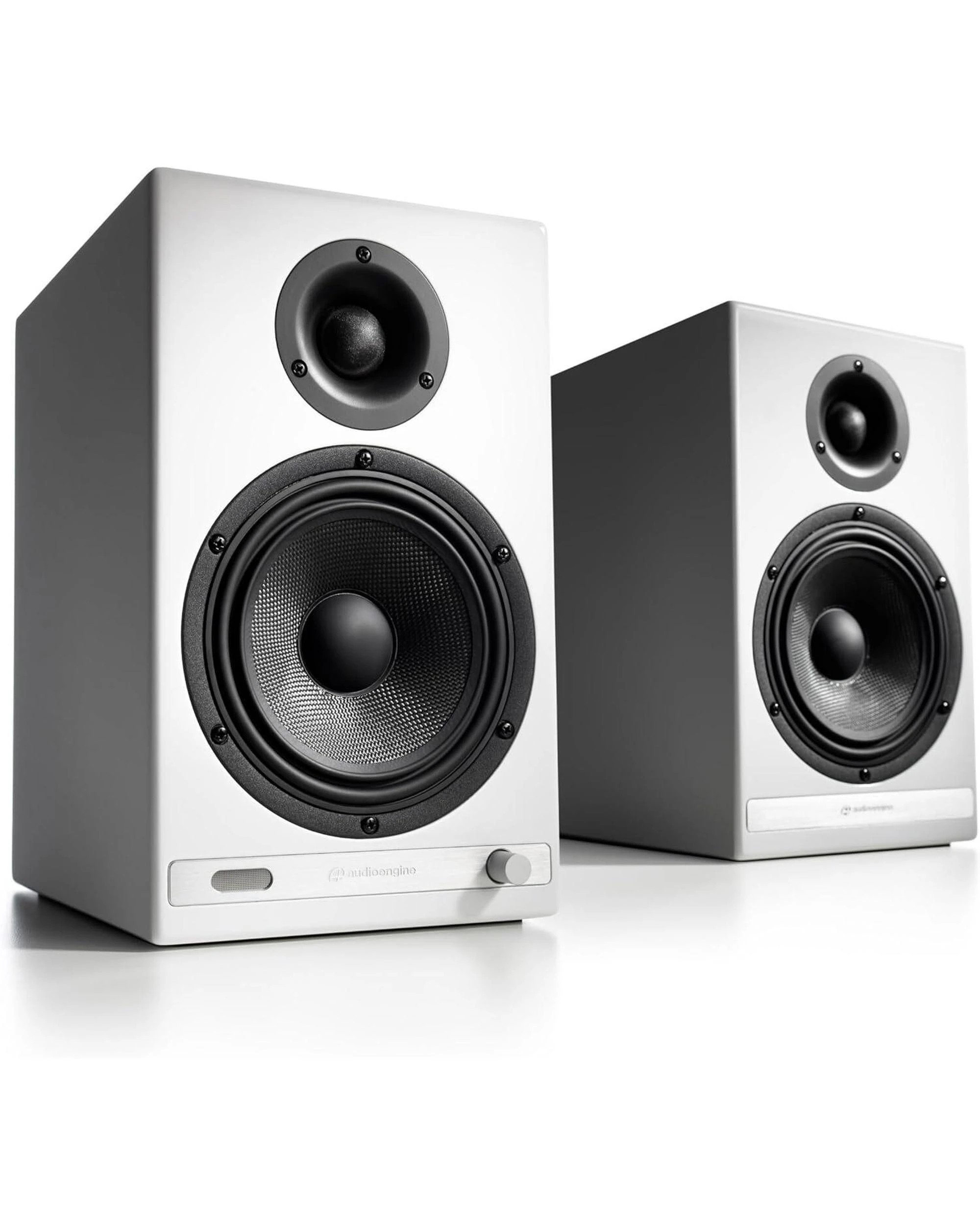 1 Audioengine HD6 Premium Powered Wireless Bookshelf Speakers Pair White, 1 of 3