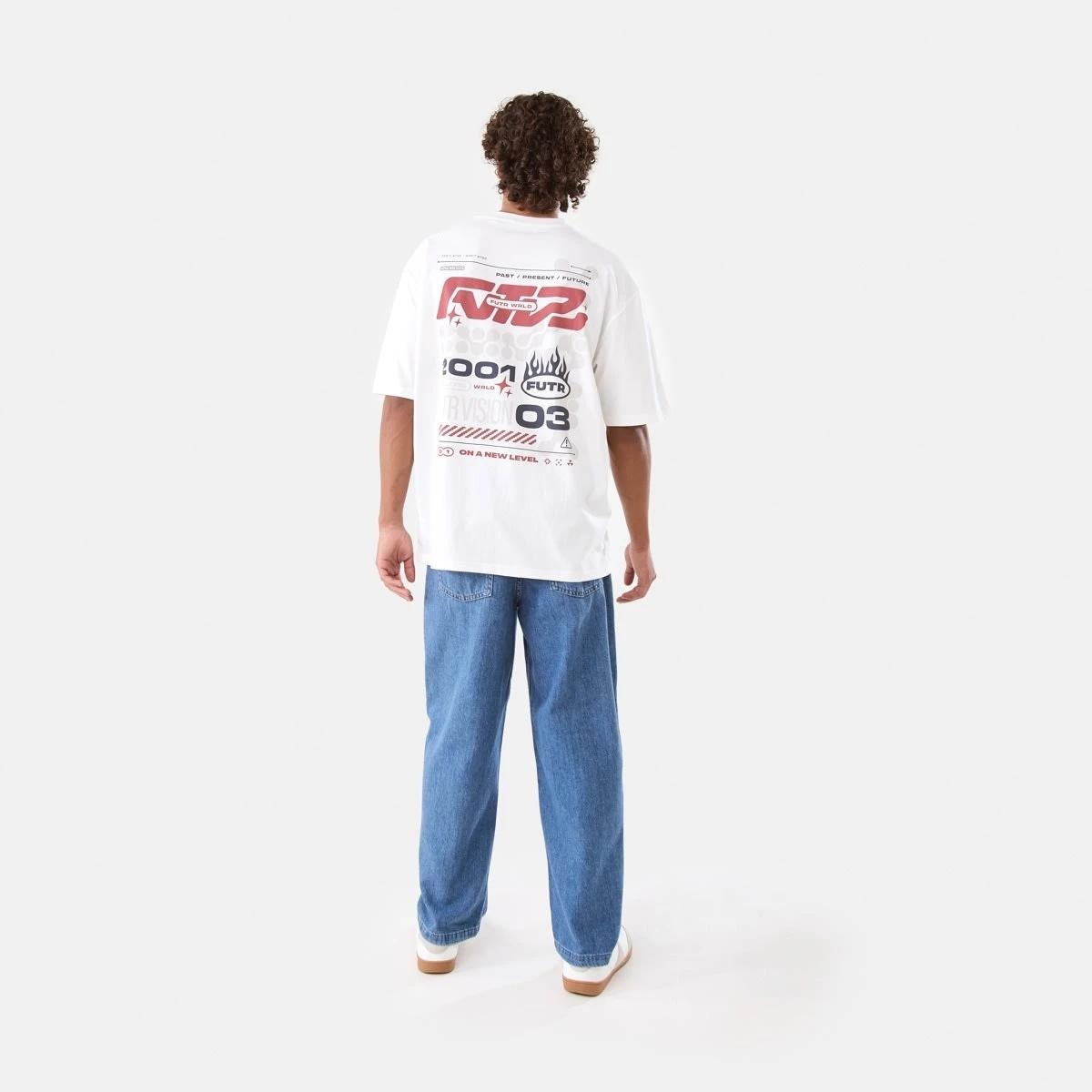 4 Oversized Graphic T-shirt SNOW WHITE, 4 of 7