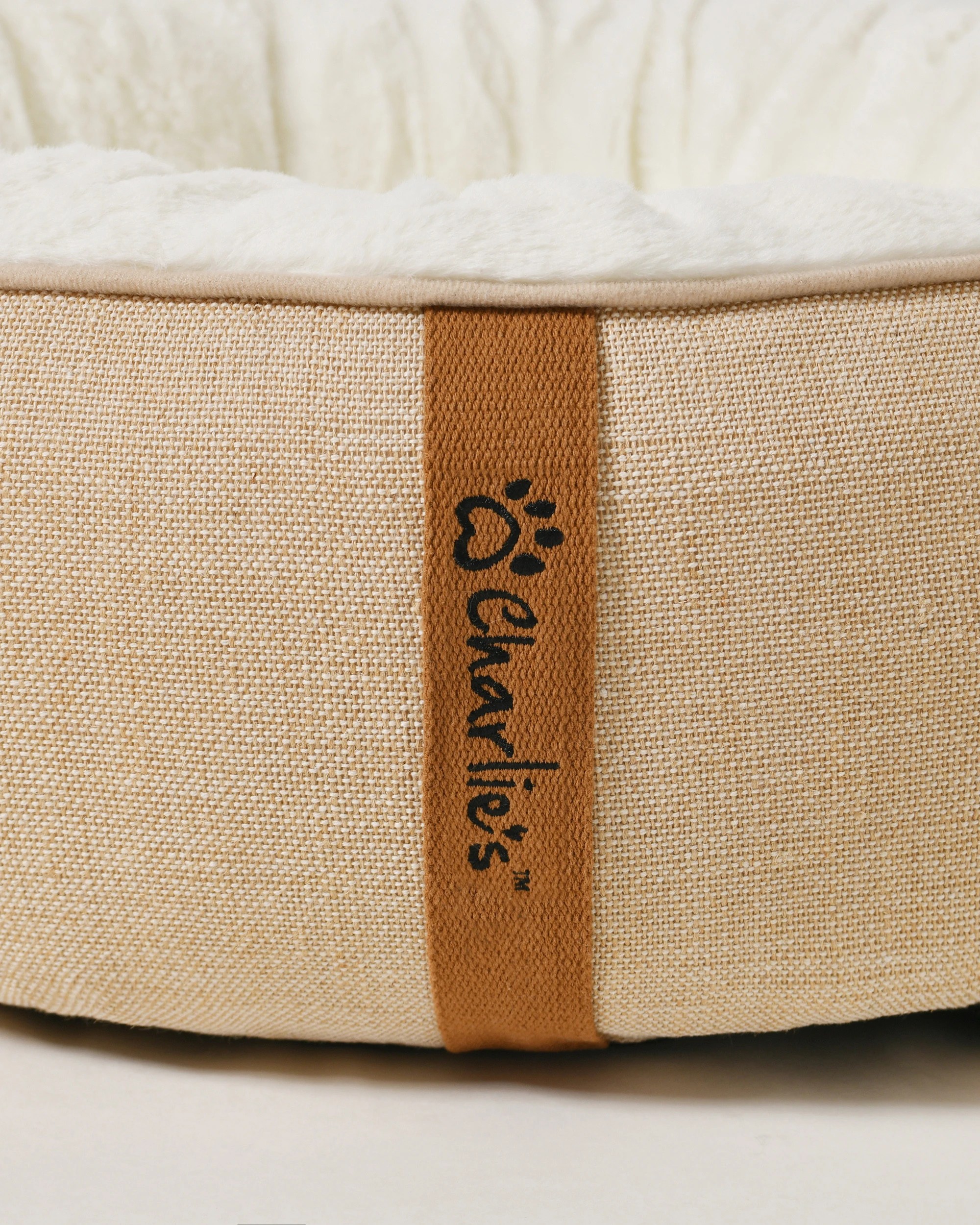 5 Charlie's Camden Cotton Jute Plush Round Dog Bed Large - Natural, 5 of 10