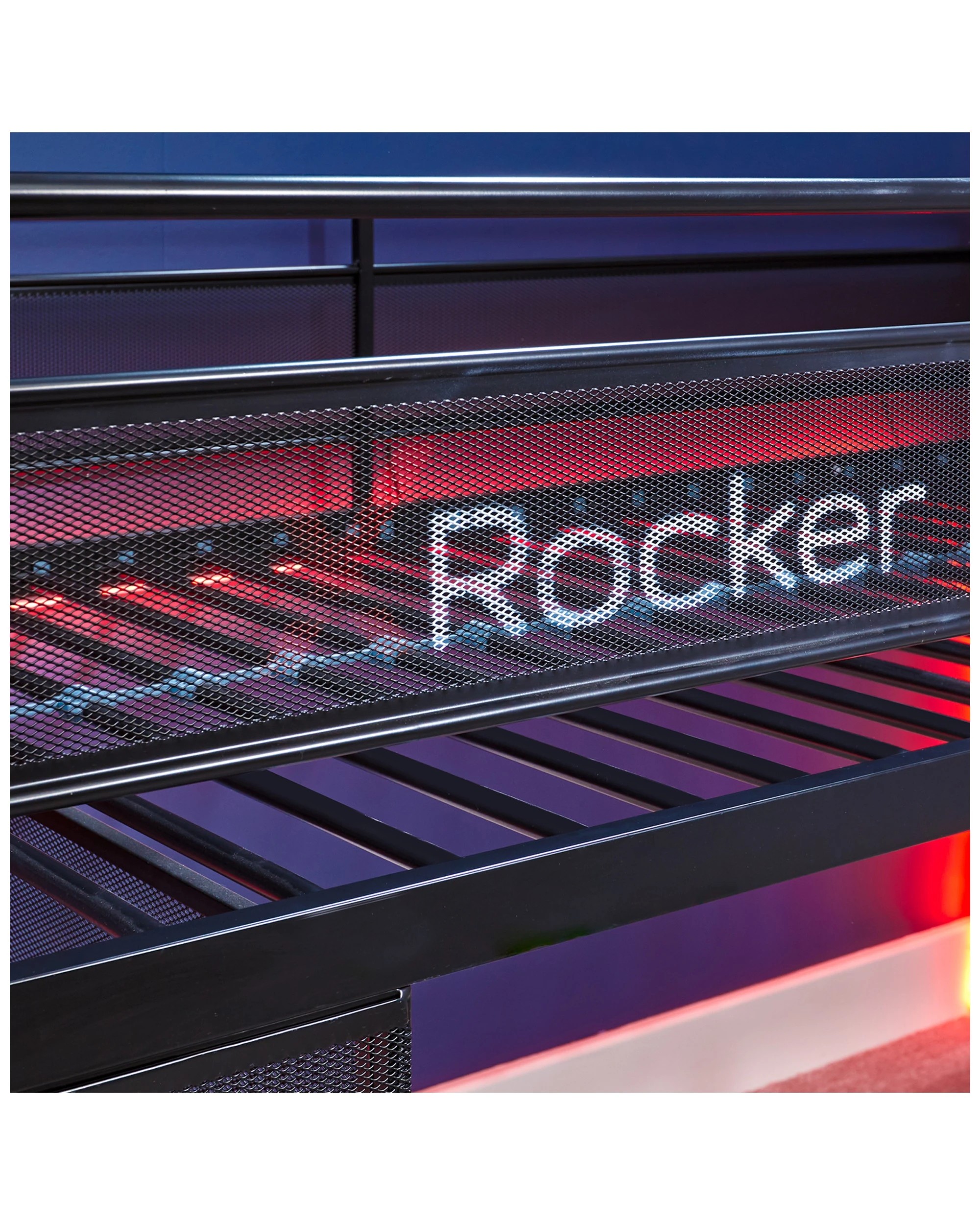 3 X Rocker Sanctum Gaming Mid Sleeper Elevated Bed W/ Gaming Desk/shelf Black
 - Black, 3 of 7