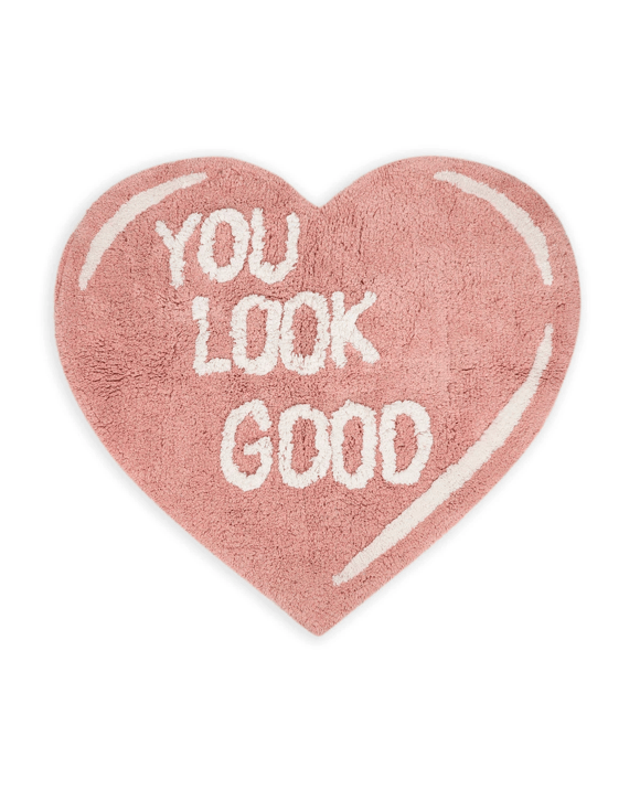 Heart Bath Mat - Pink