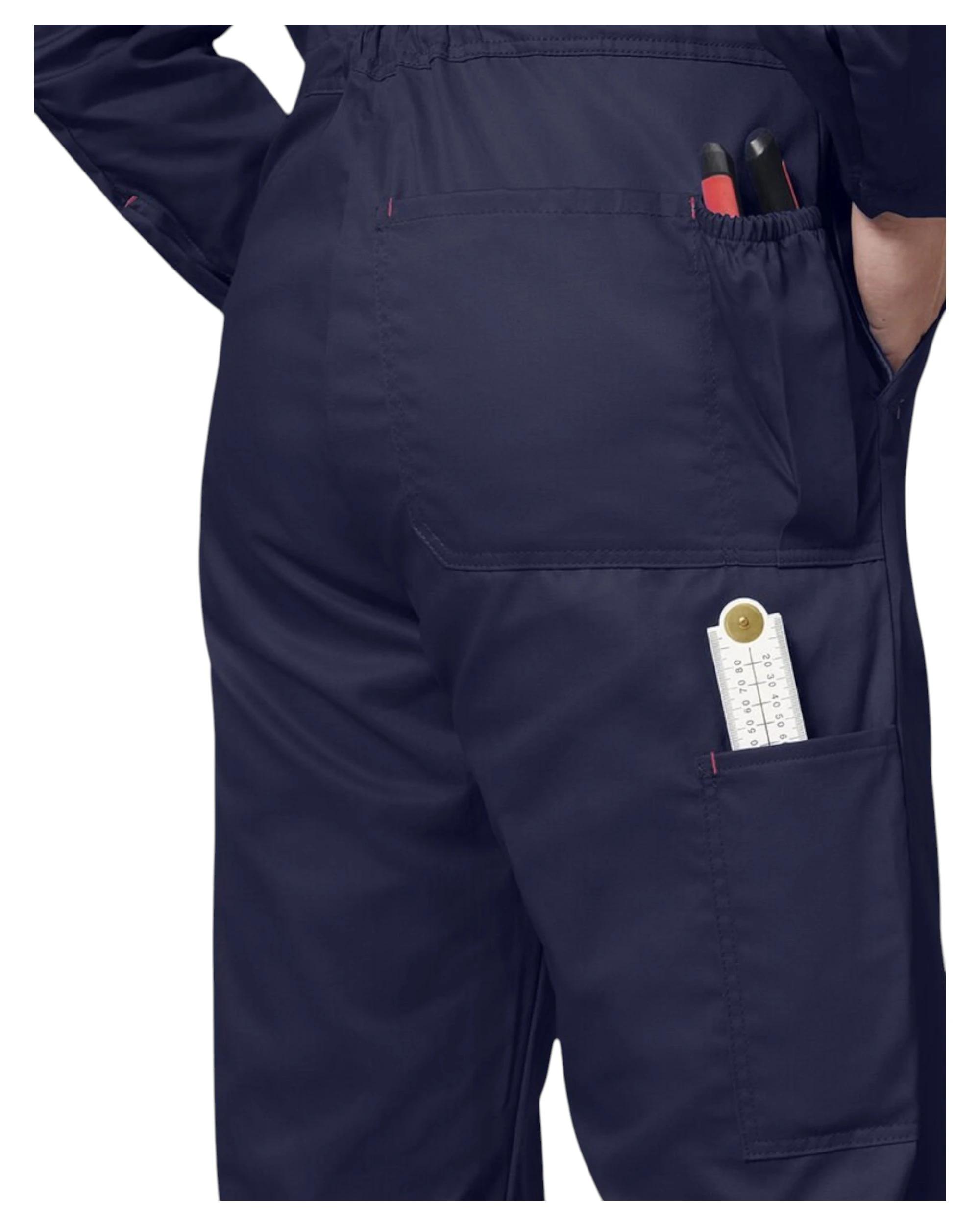 4 Hard Yakka Mens Cotton Lightweight Drill Coverall Navy NAVY, 4 of 7