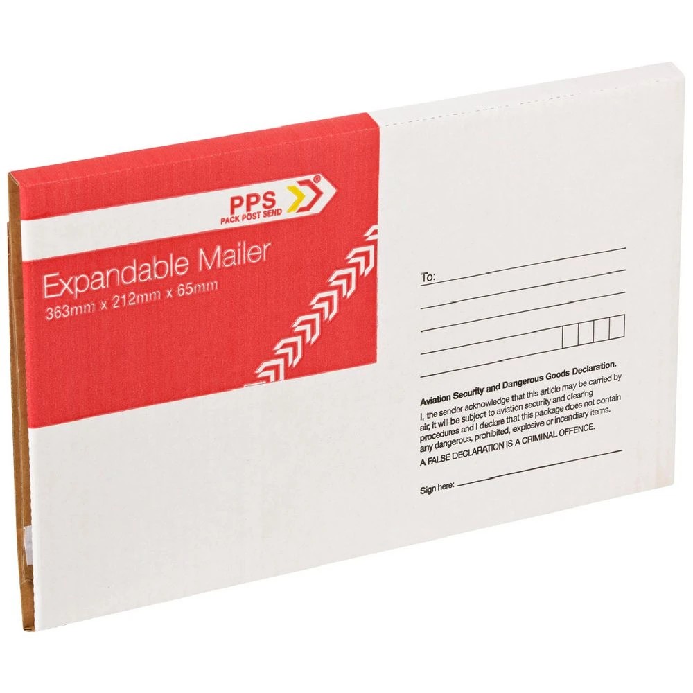 1 Expandable Mailer 363 x 212 X 65 mm, 1 of 2
