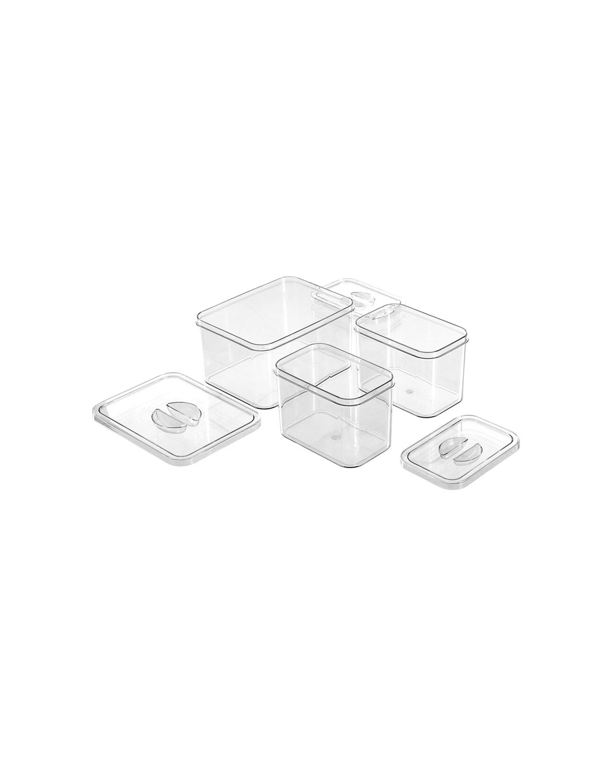 2 Boxsweden Crystal 4 Piece Storage Container Clip Lock Lid 2x1L 1x2.15L 1x5.4L, 2 of 7