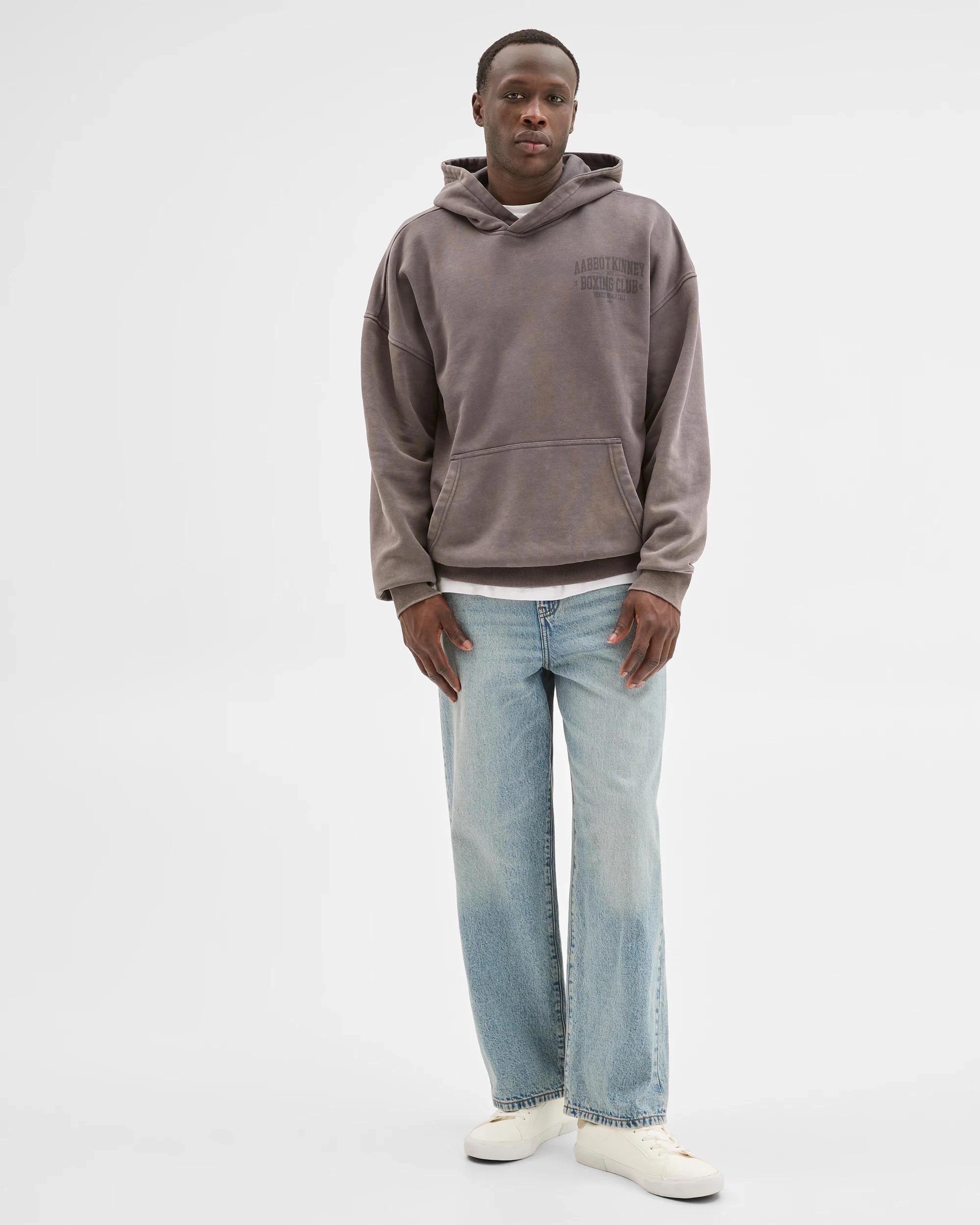 1 Commons Australian Cotton Blend Heavyweight Graphic Hoodie GREY, 1 of 7