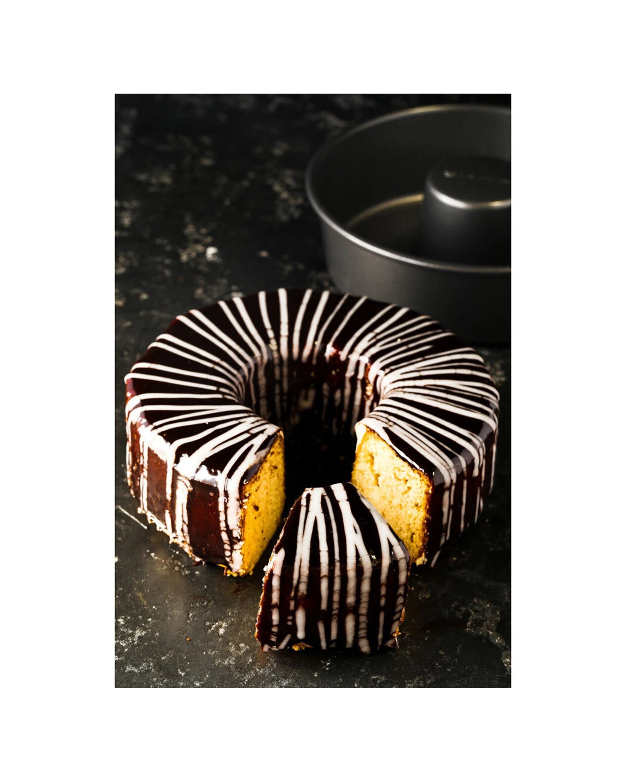 5 Mastercraft 20cm Heavy Base Non-Stick Savarin Cake Mould 2PK - Black, 5 of 6