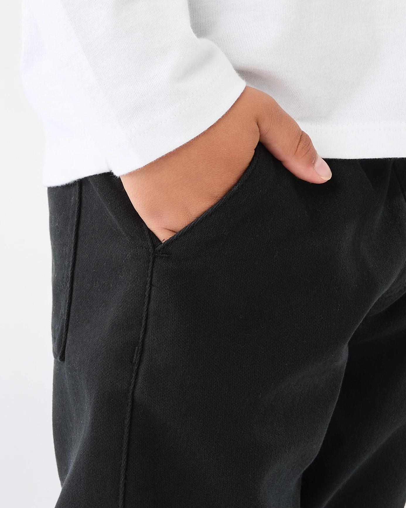3 Pull-On Knit Joggers Black, 3 of 7