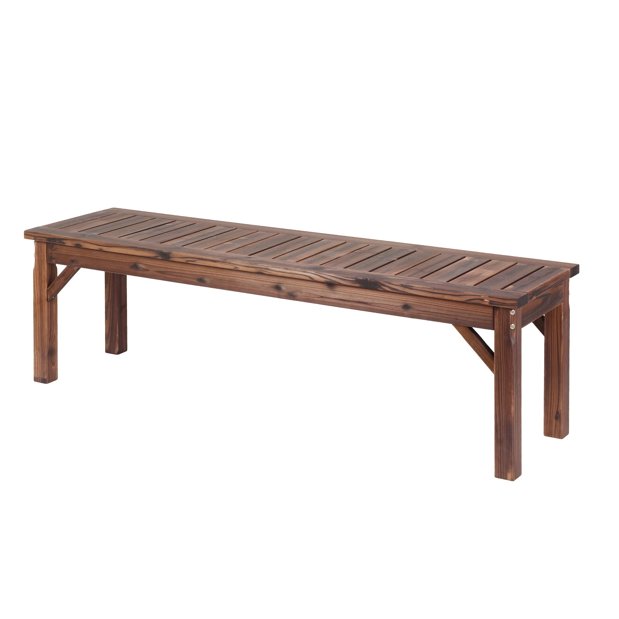 1 Gardeon Garden Benches Garden Seating Backless Timber Seat 150cm - Charcoal, 1 of 8