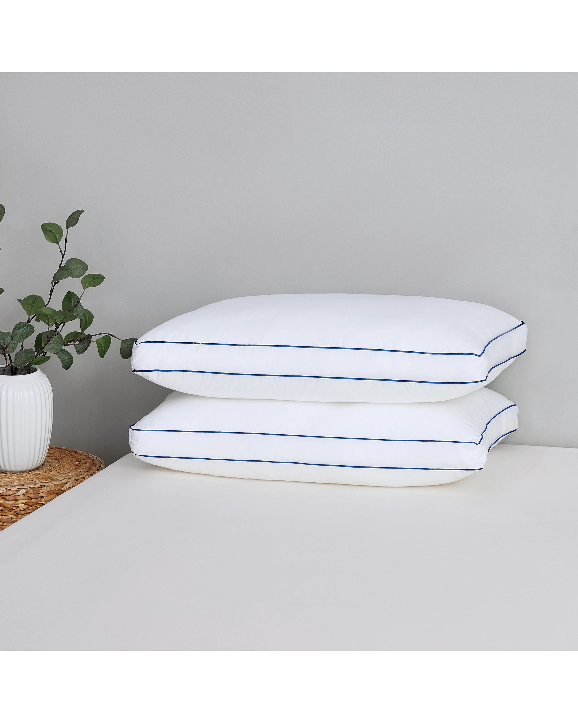 7 Dreamaker Sleep Form High & Soft Profile Standard Pillow Twin Pack 43x68cm with 5cm Gusset - White, 7 of 8