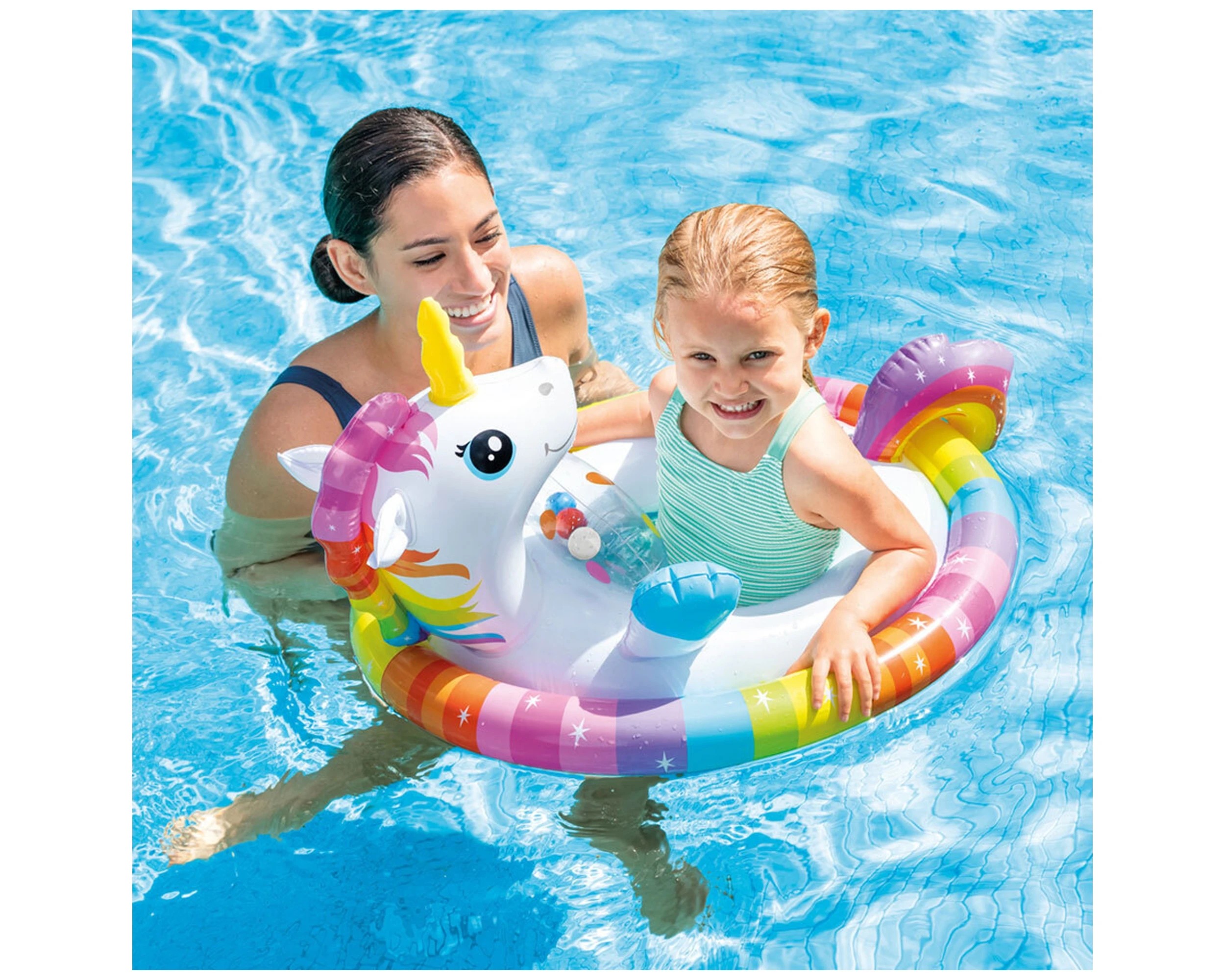 4 INTEX Inflatable See-Me-Sit Pool Riders - 2 Air Chambers - 23Kg - Assorted, 4 of 6