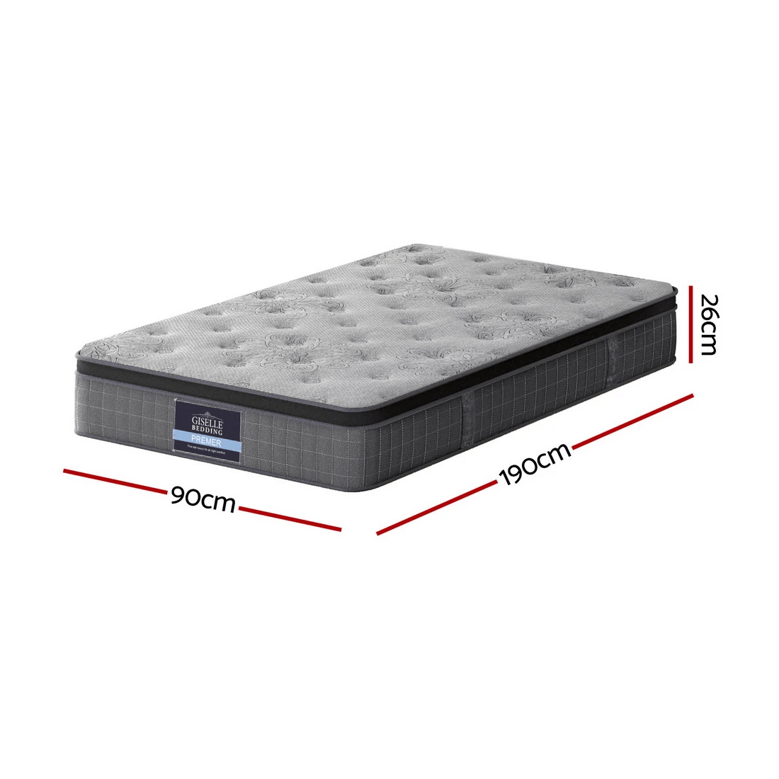 2 26cm Giselle Mattress Single Latex Foam Mattresses - Multi, 2 of 7