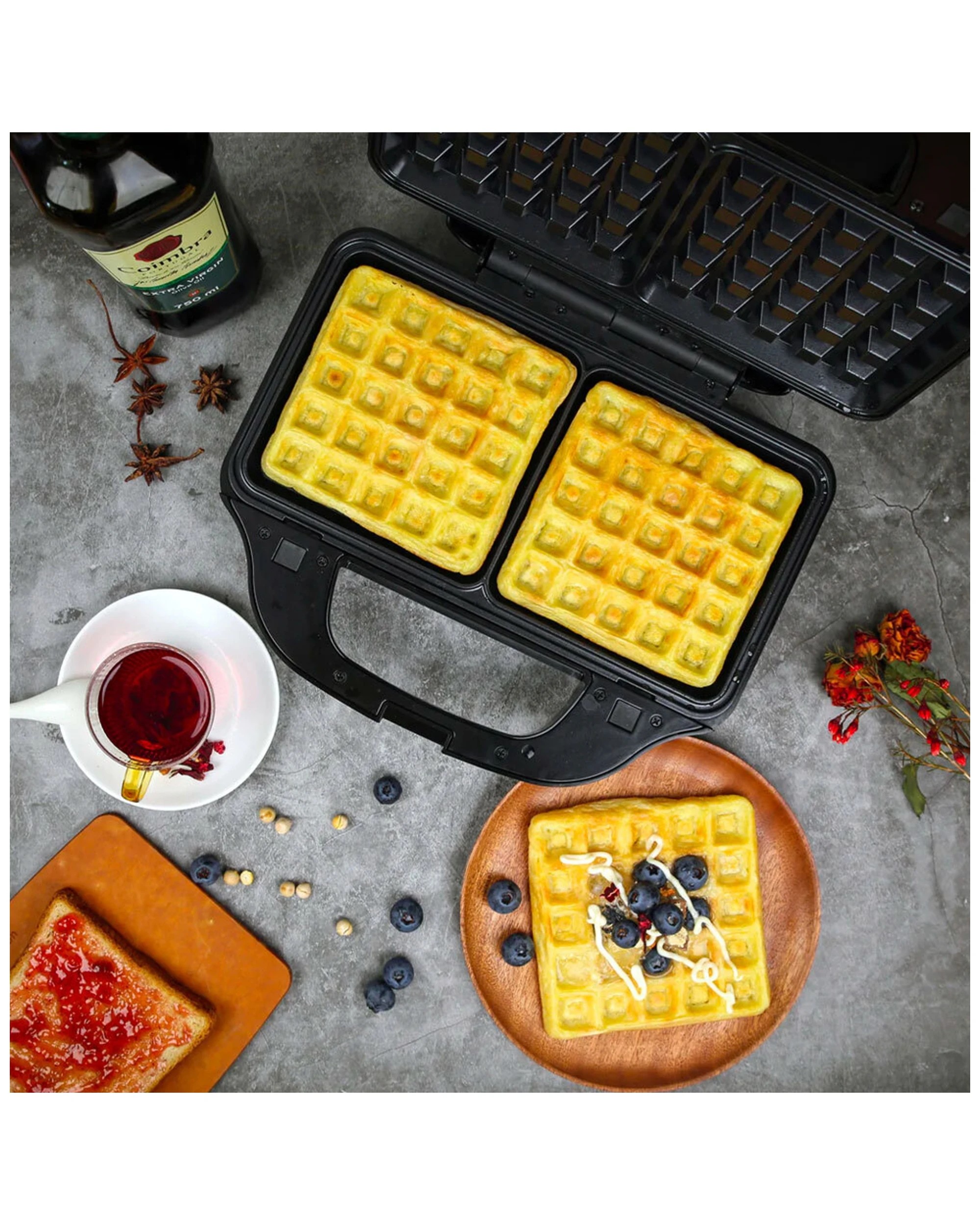 8 Healthy Choice 3 In 1 Stainless Steel Sandwich Press/waffle Maker/grill 900w - Silver, 8 of 8