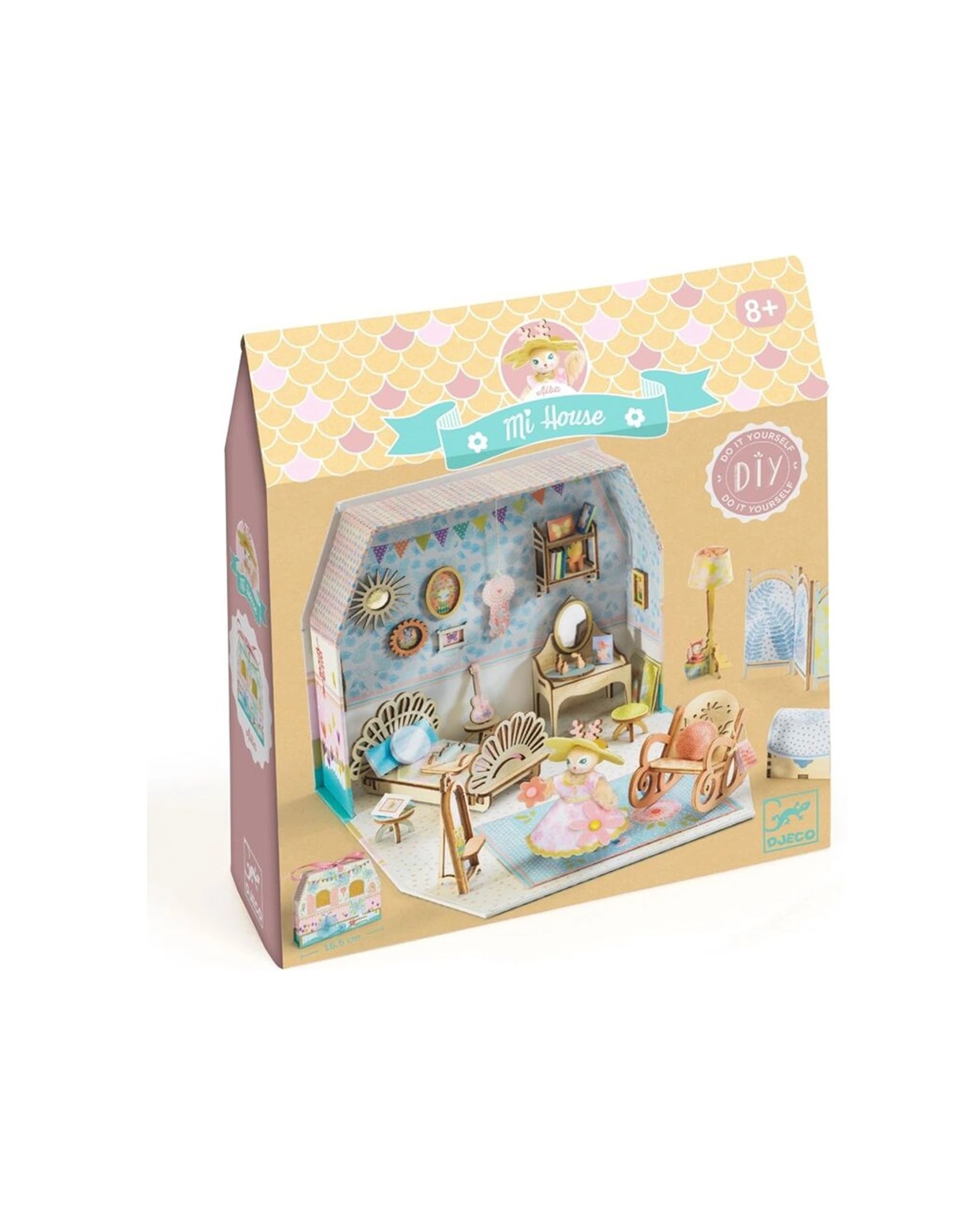 Djeco Alba Mi House Model Making Miniature Home Kit Creative Craft ...