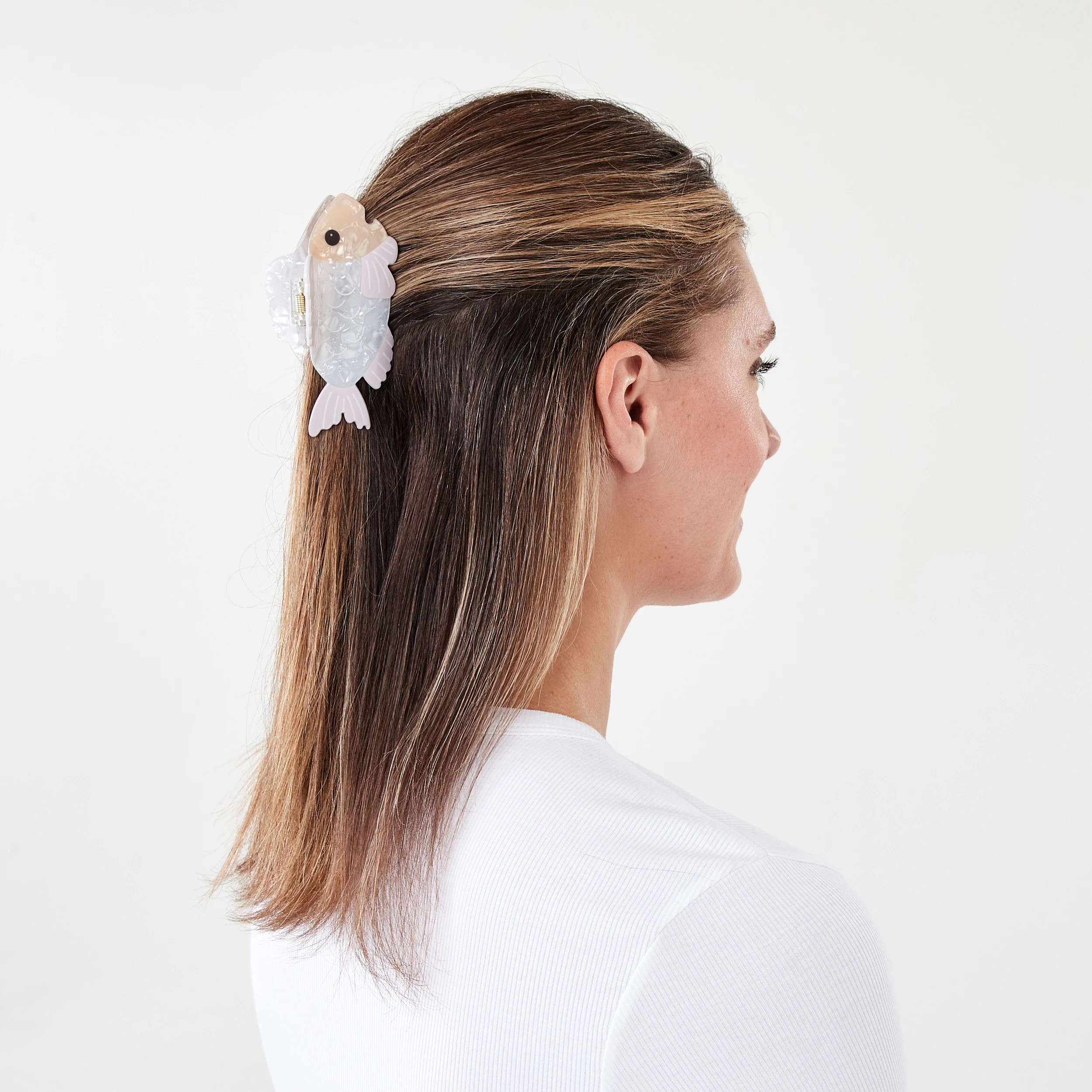 3 Pink Novelty Fish Claw Hair Clip, 3 of 4