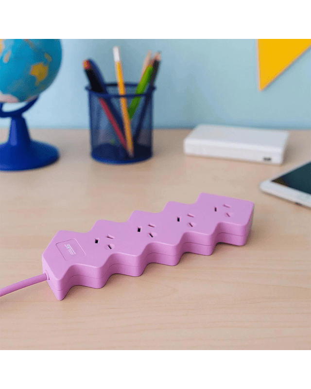 Arlec 4 Outlet Hexagon Overload Protected Powerboard - 