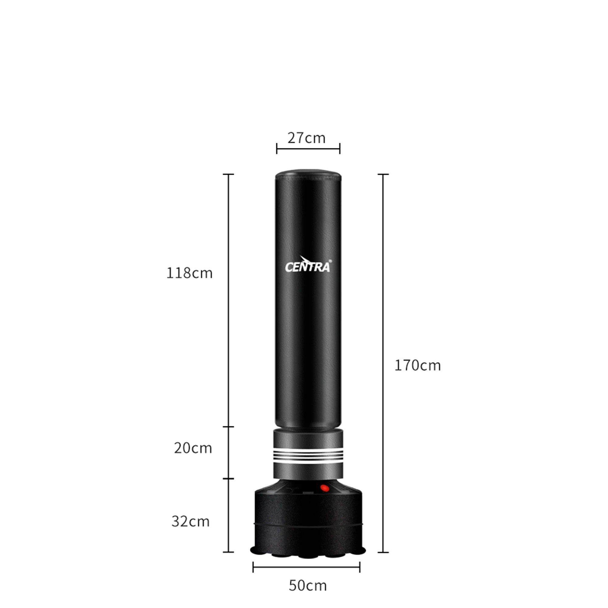3 Centra 170Cm Freestanding Punching Bag With Kickboxing Bag In Colour - Black, 3 of 6