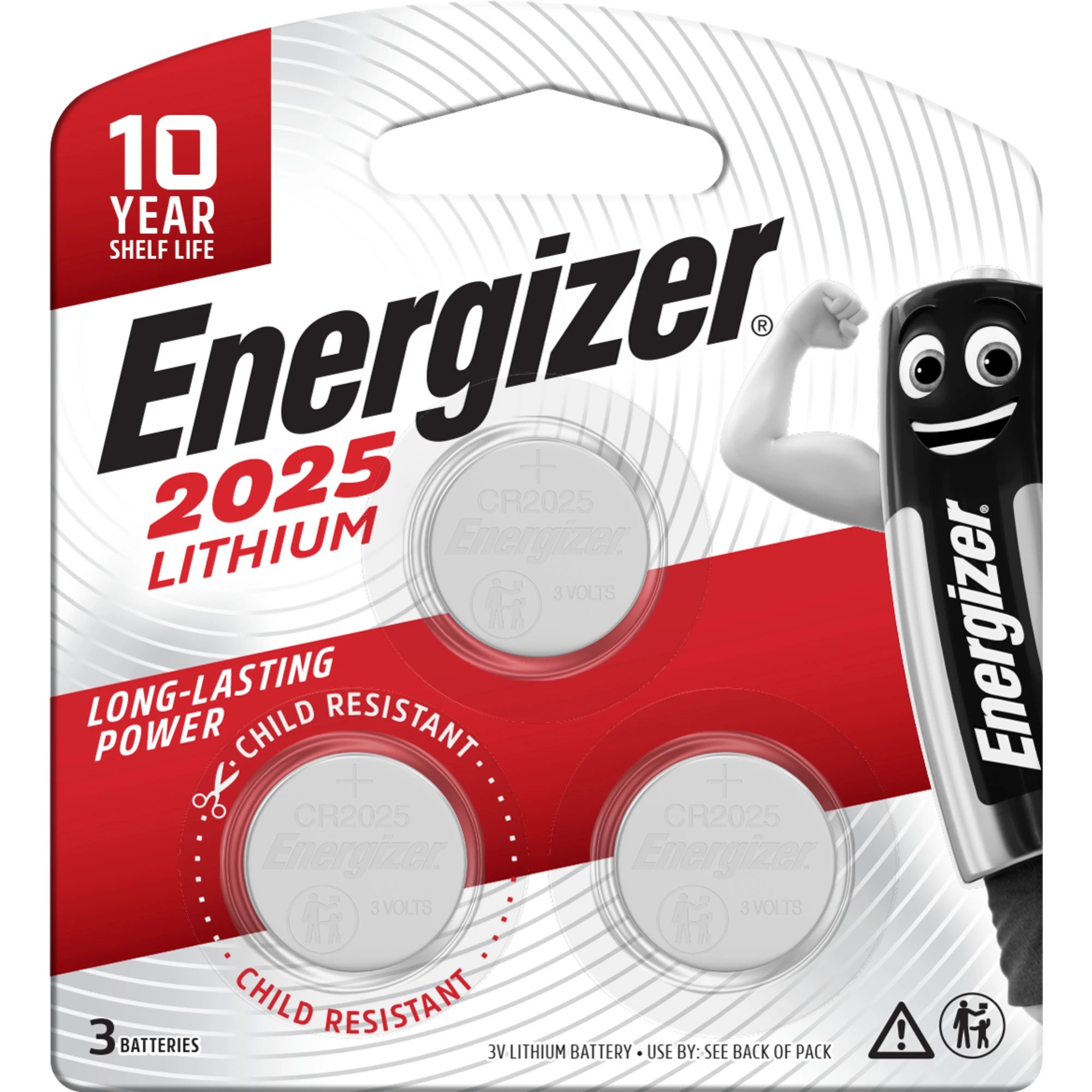 1 3 Pack Energizer 2025 Lithium Batteries, 1 of 7