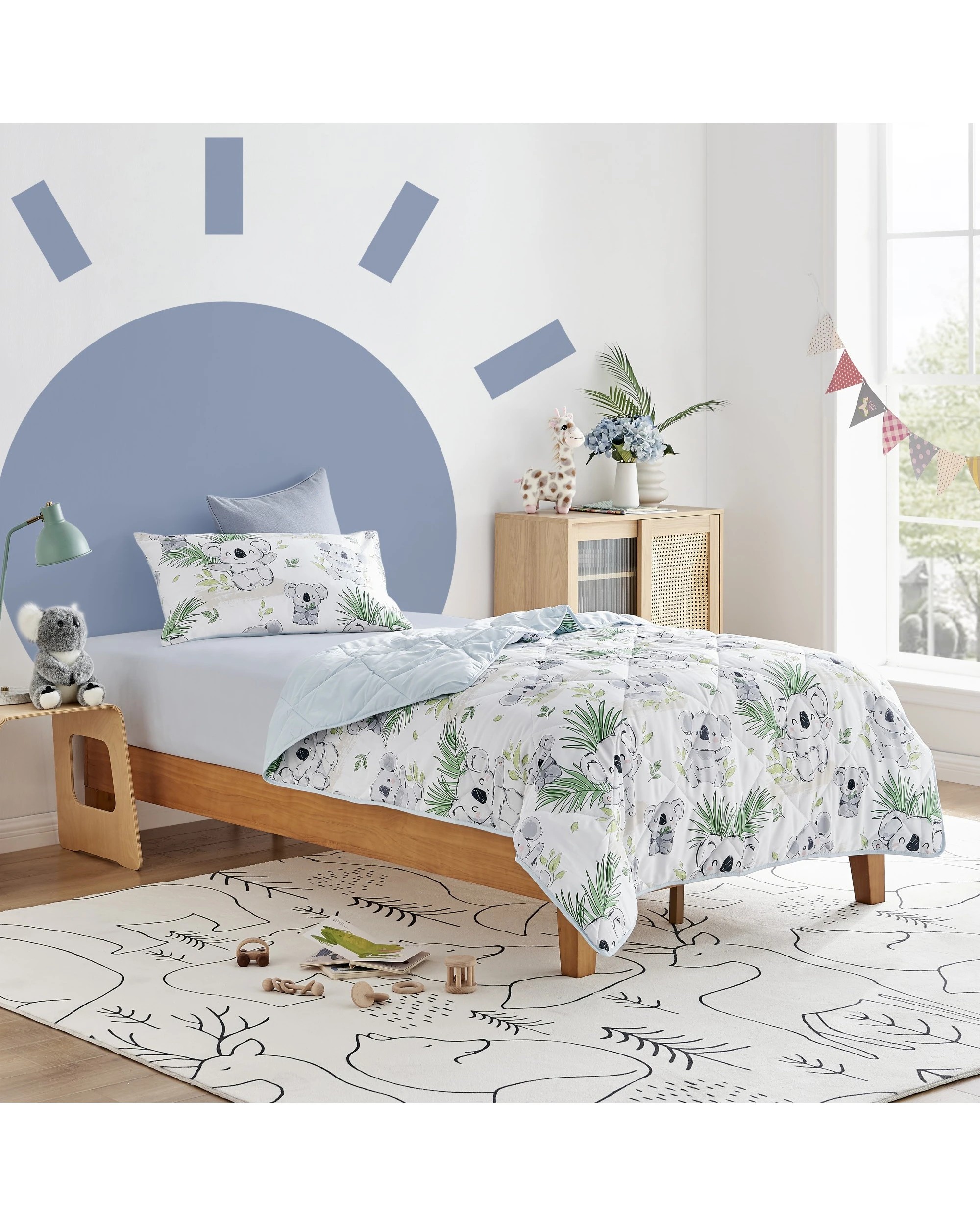 2 Jack & Ava Comforter Set Koala Cuddles - King Single Bed - Animal Print, 2 of 7