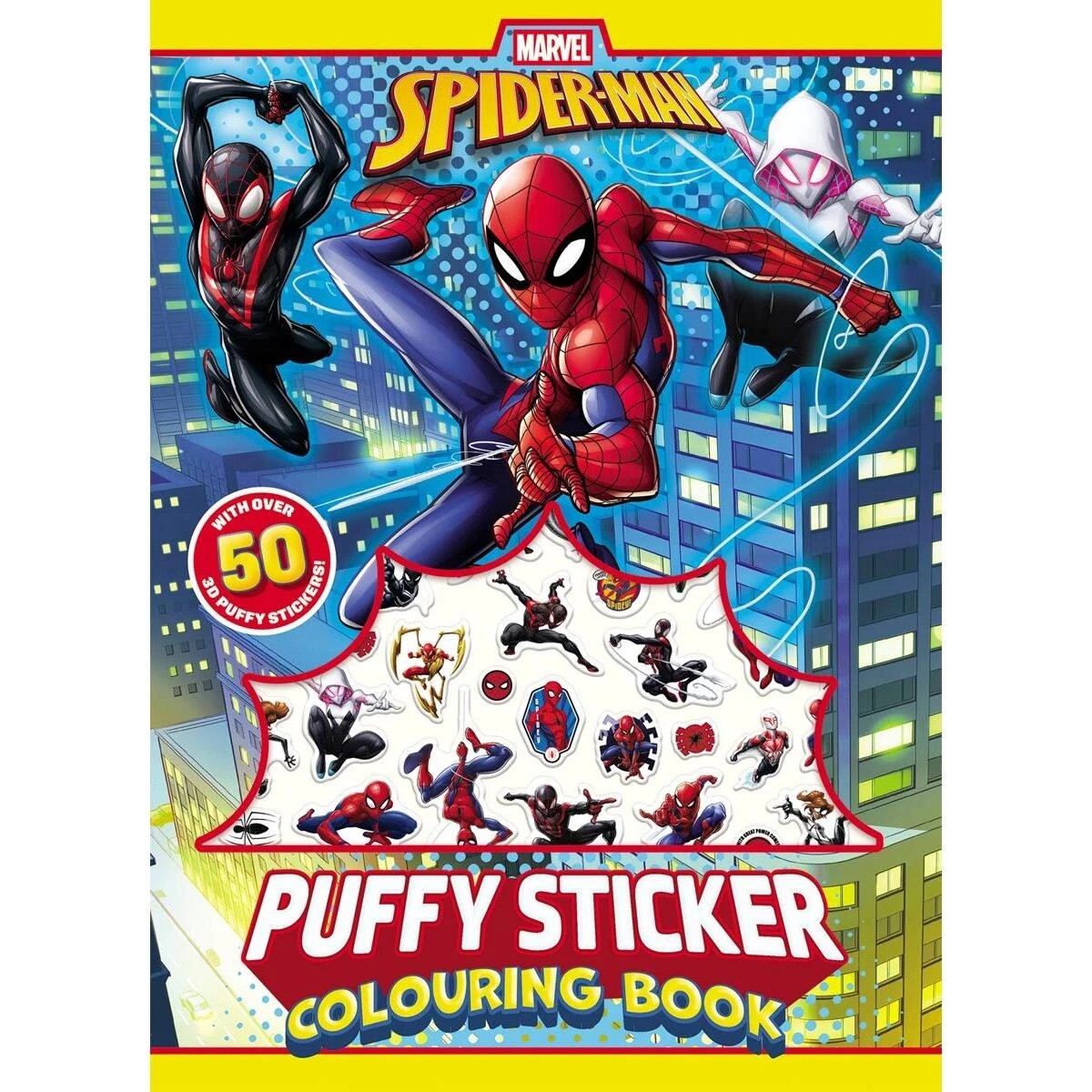 1 Marvel Spider-Man Puffy Sticker Colouring Book