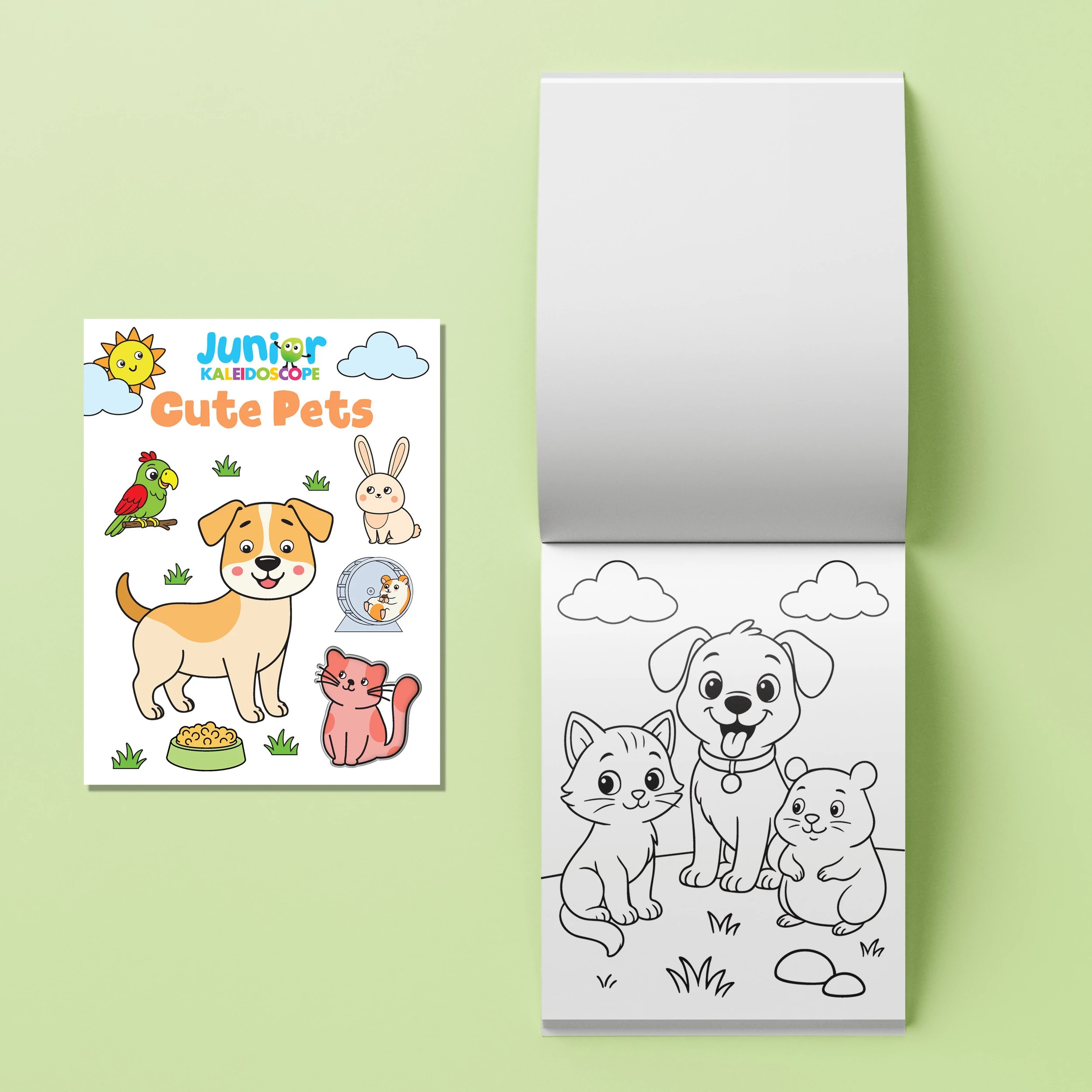 4 Junior Kaleidoscope Cute Pets Colouring Kit - Book, 4 of 5