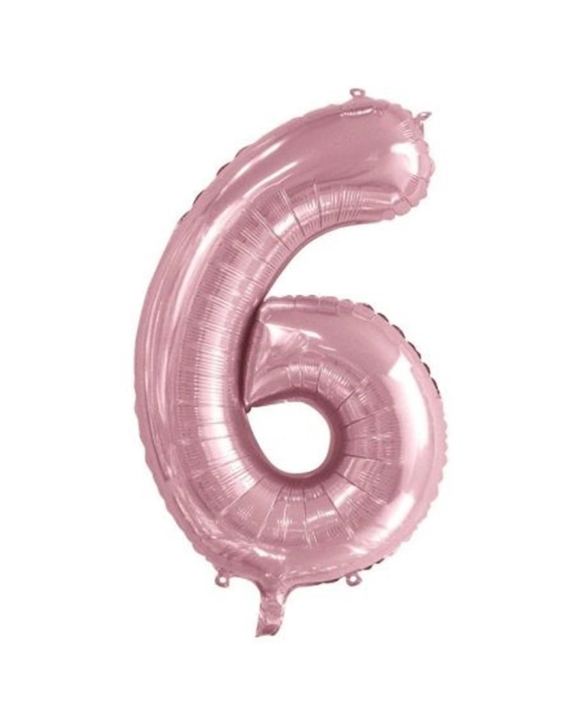 1 Alpen Decrotex Foil Balloon Number 6 Party Decoration 34 Inches Light - Pink, 1 of 1