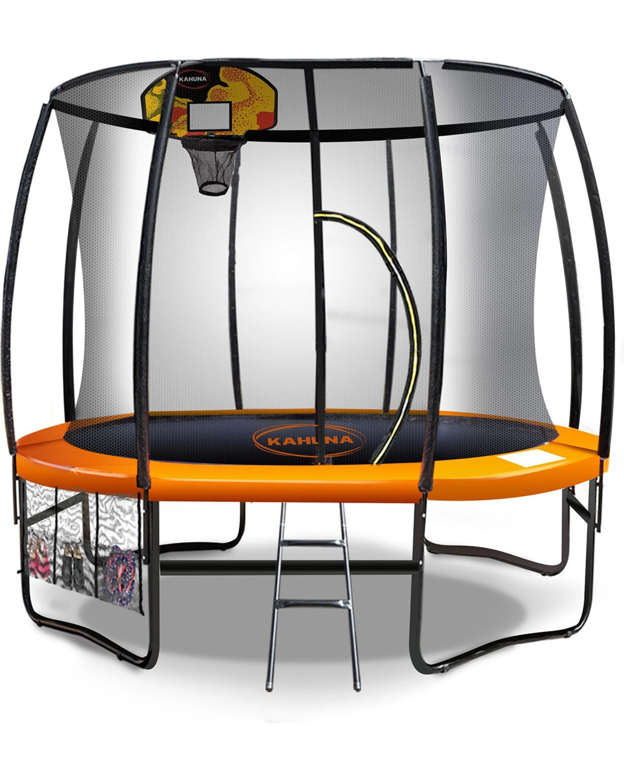 1 Kahuna 10ft Trampoline with LED Basketball Set - Orange, 1 of 10