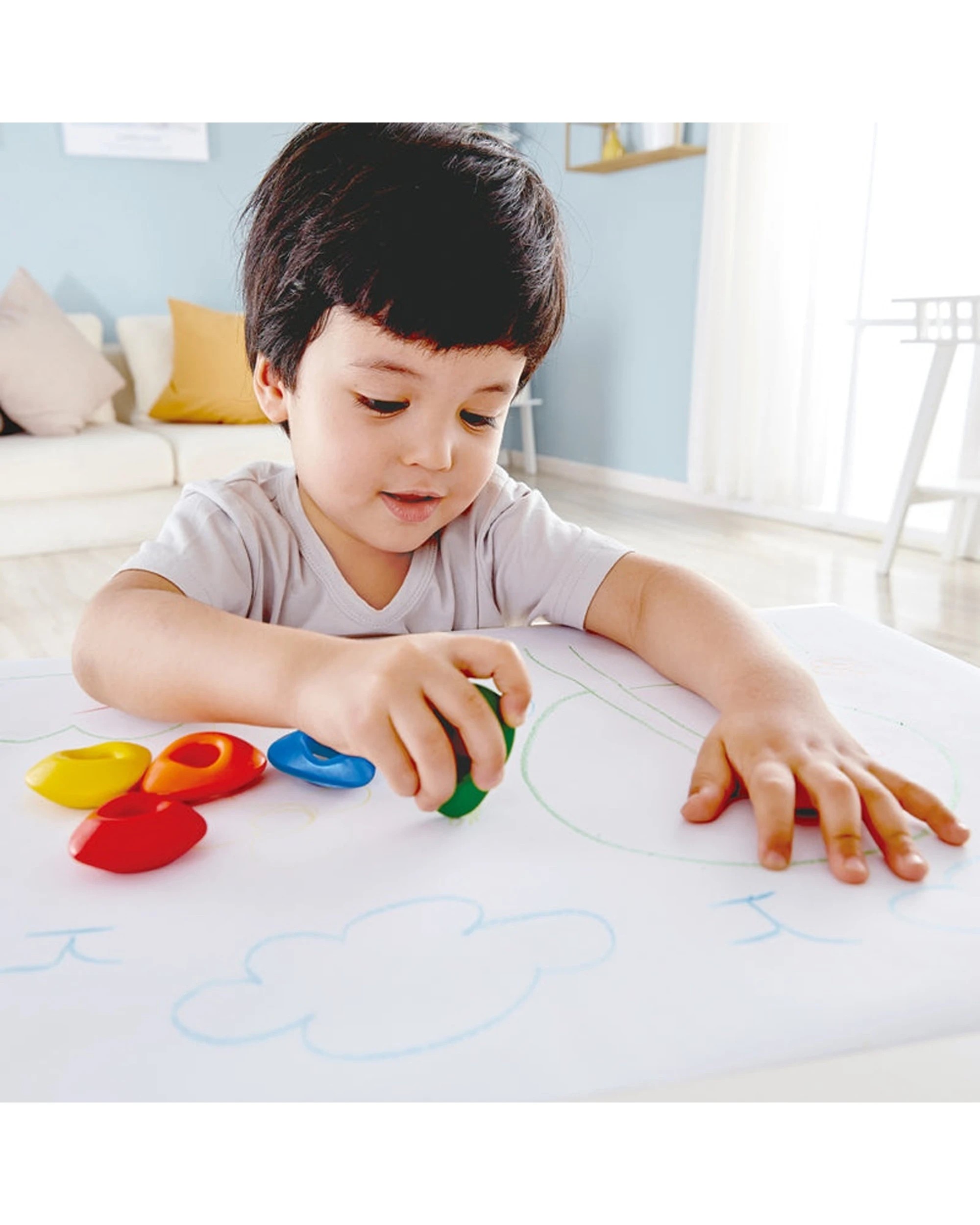 3 Hape Easy-Grip Crayons Set Kids Safe Washable Non-Toxic - Multi, 3 of 3