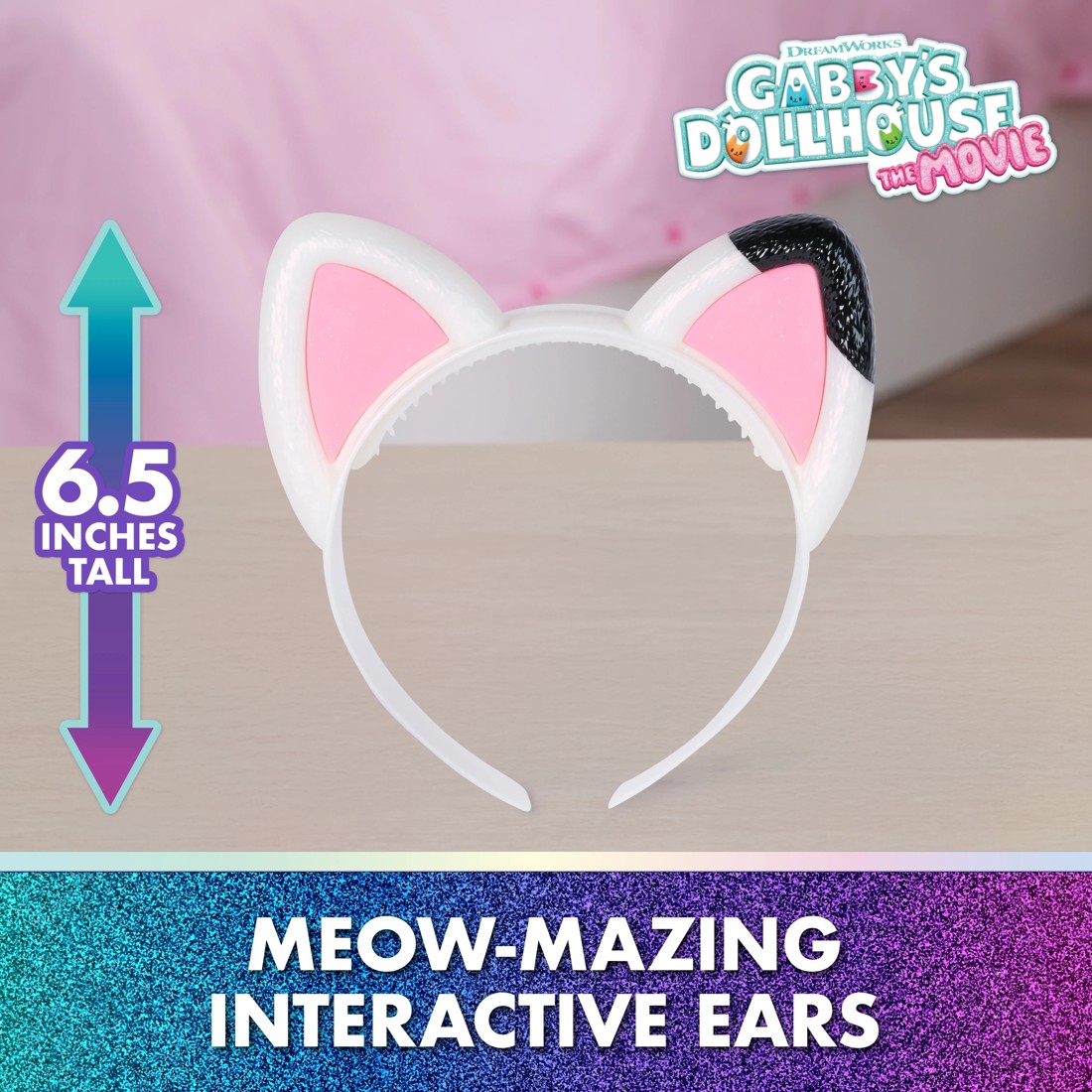 4 DreamWorks Gabby's Dollhouse The Movie: Meow-mazing Interactive Ears Toy, 4 of 7