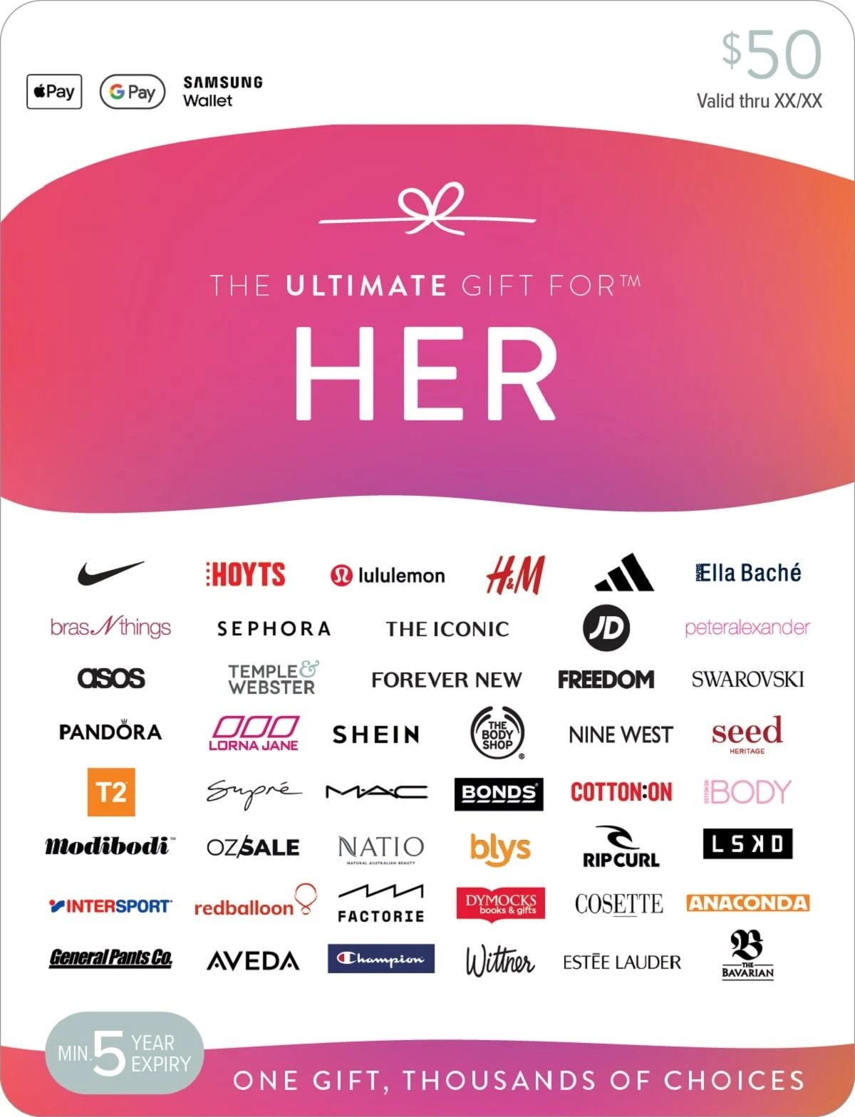 1 The Ultimate Gift For Her $50 Gift Card