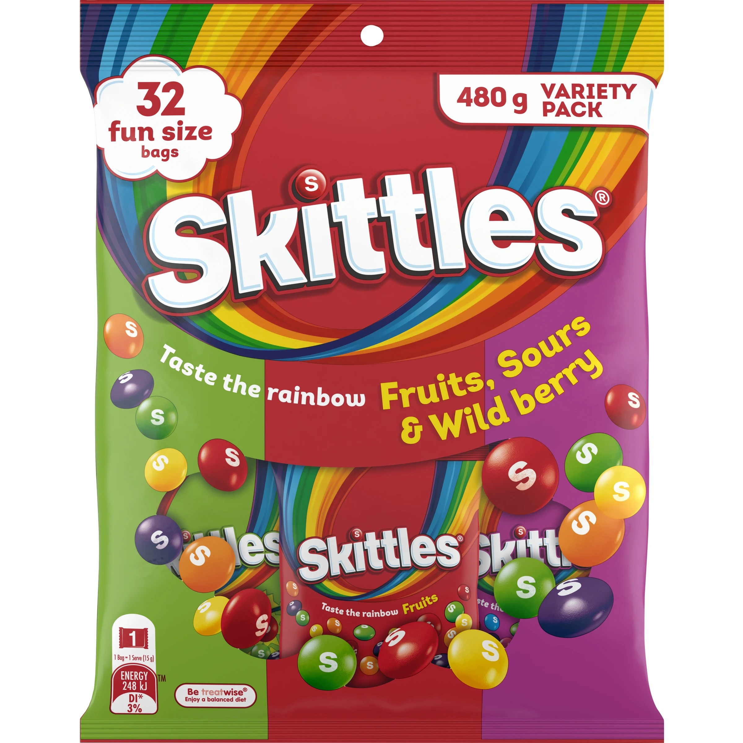 1 32 Pack Skittles Variety Pack 480g, 1 of 6