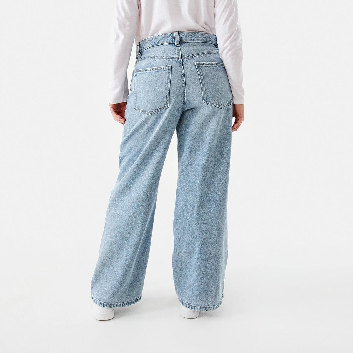 4 Wide Leg Jeans Light Wash, 4 of 6