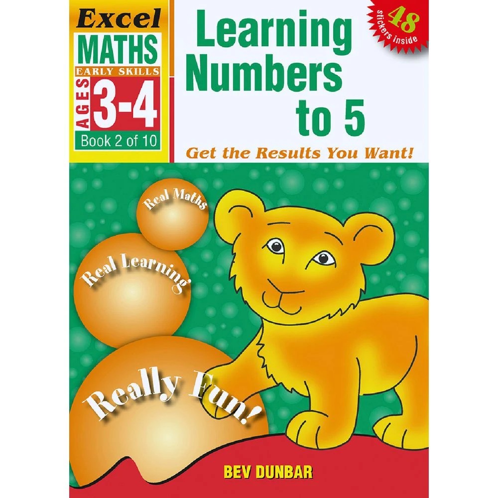 1 Excel Early Skills Maths Book 2 Numbers to 5, 1 of 4