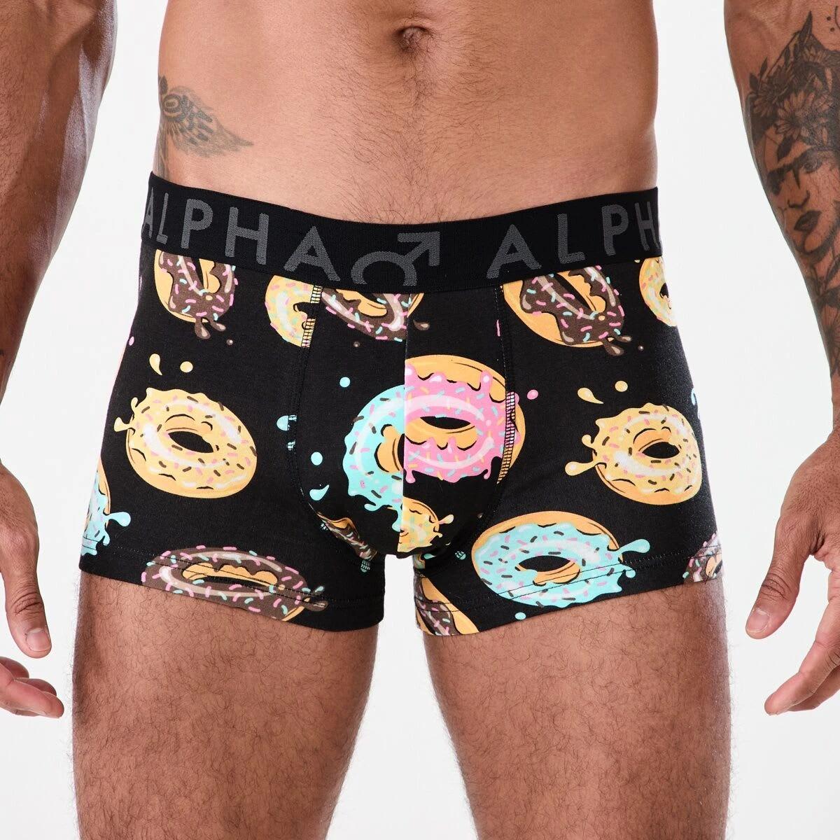 2 3 Pack Print Plain Trunks DONUT SPLATTER, 2 of 7