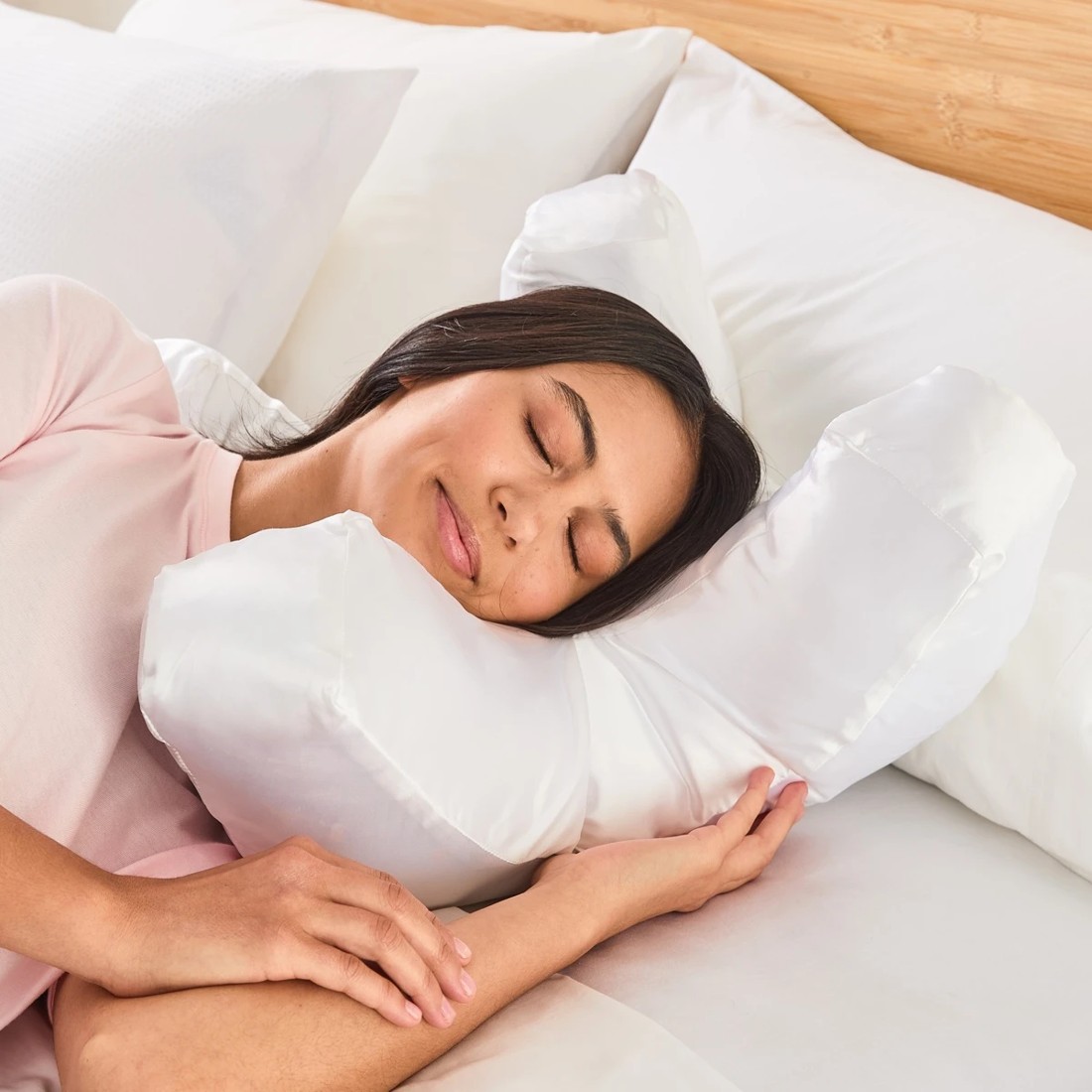 1 Satin Beauty Pillow - White, 1 of 7