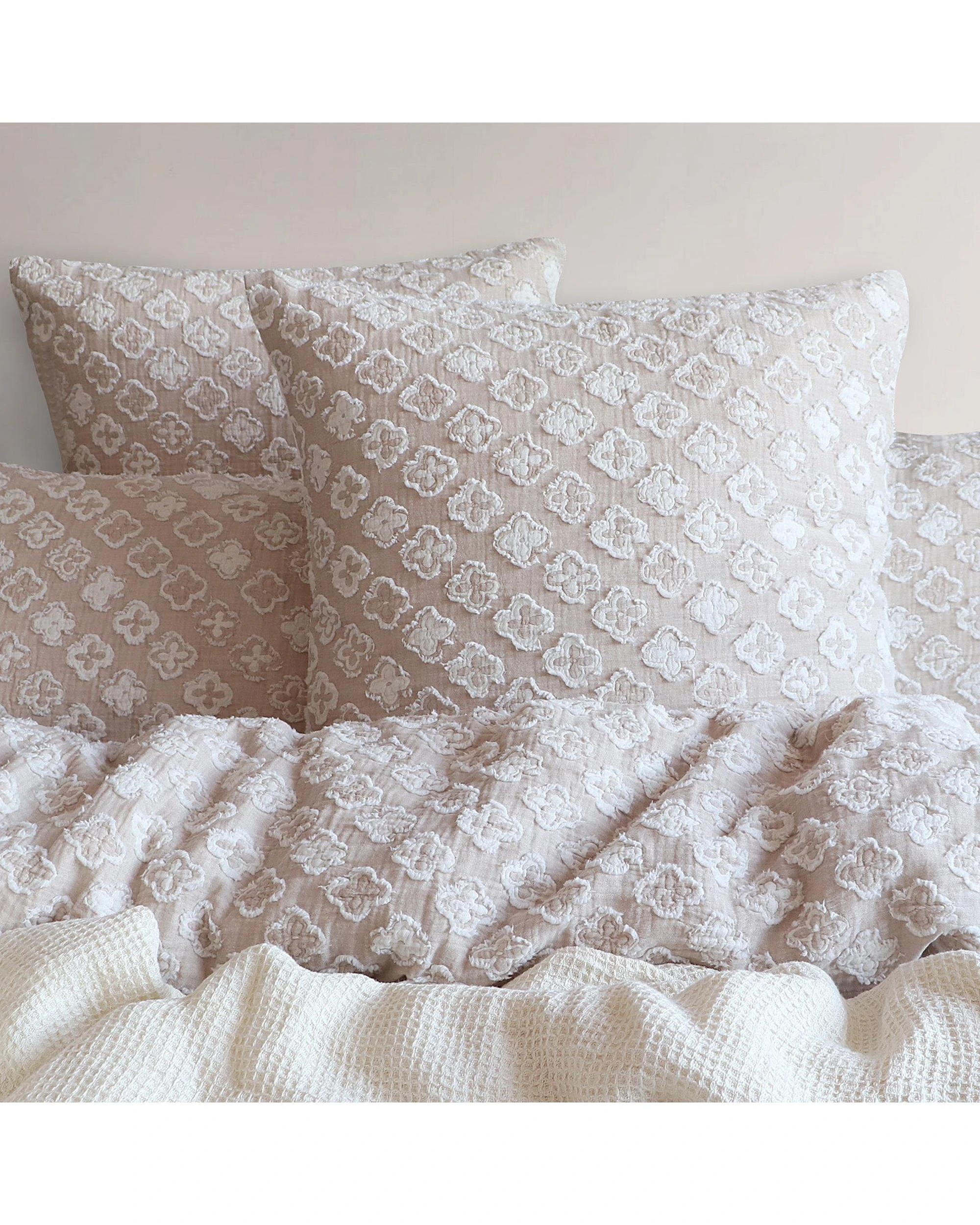 4 Renee Taylor Amara Jacquard Yarn Dye Quilt Cover Set - King - Blue, 4 of 4