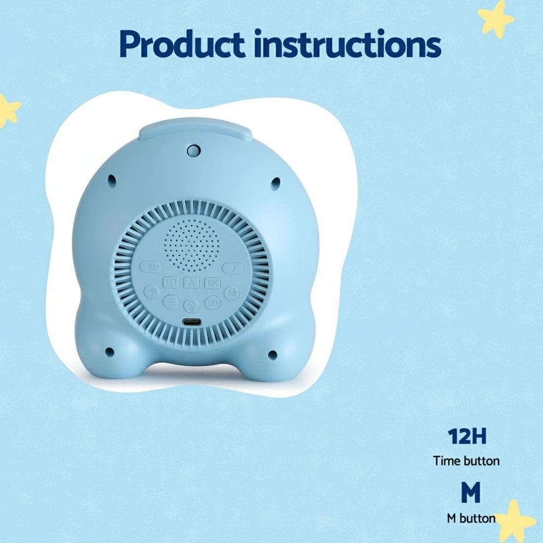 8 Artiss 3.8" Digital Day Clock Calendar Alarm LCD Display - Blue, 8 of 8