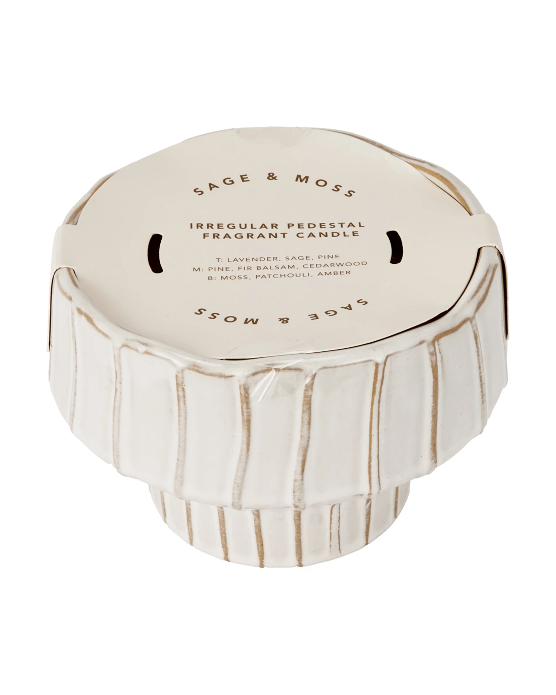 4 Sage and Moss Irregular Pedestal Fragrant Candle, 4 of 5