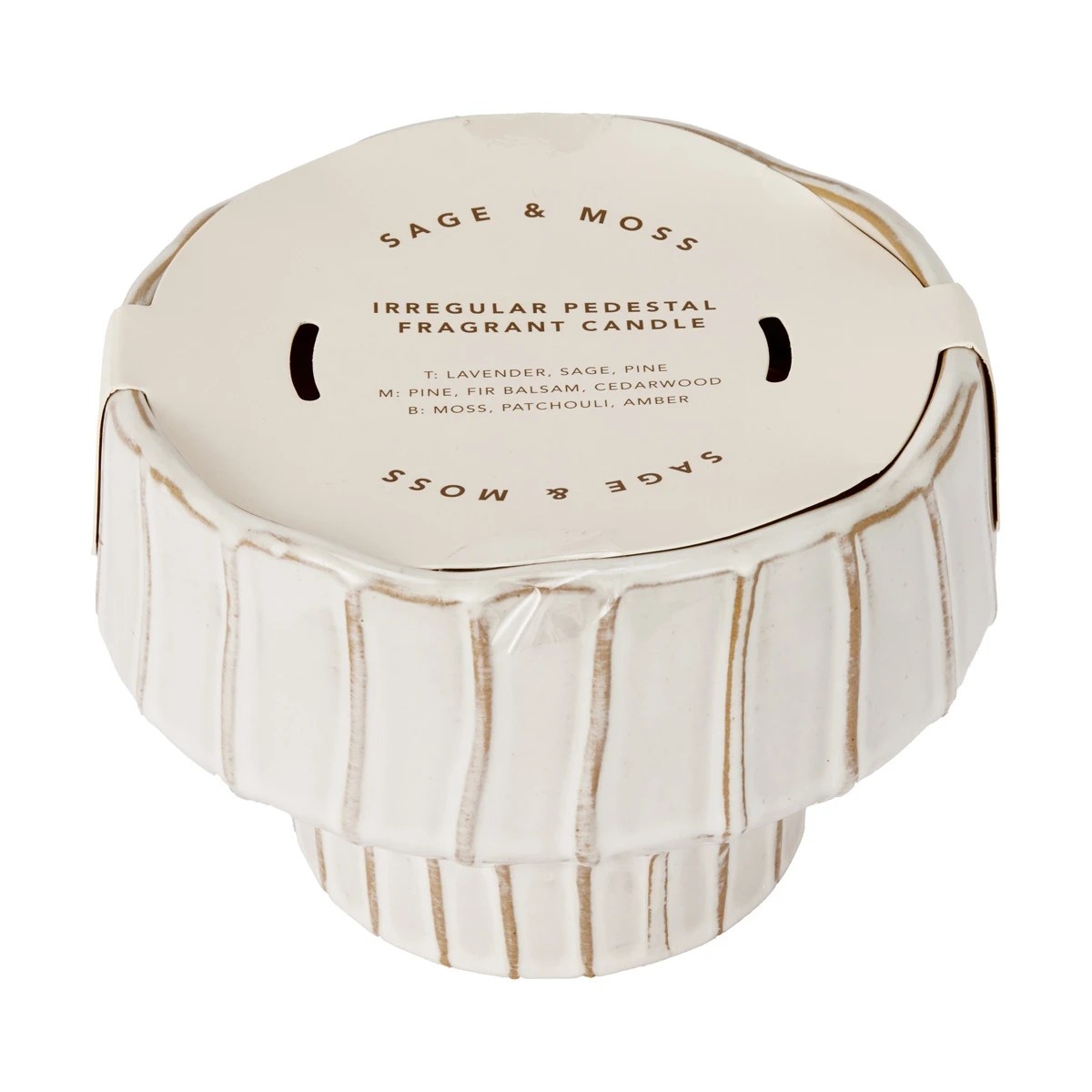 4 Sage and Moss Irregular Pedestal Fragrant Candle, 4 of 5