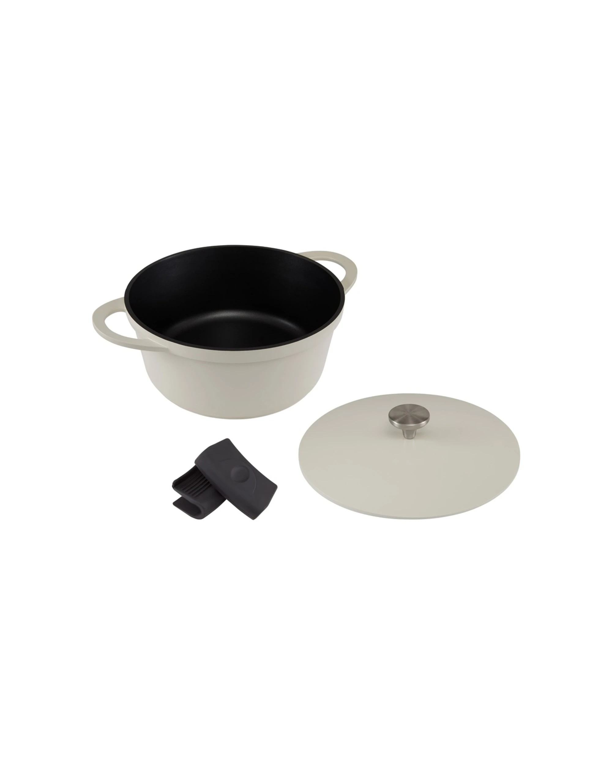 3 Maxwell Williams Cast Lite Non Stick Casserole 28cm Aluminium Lightweight - Beige, 3 of 4