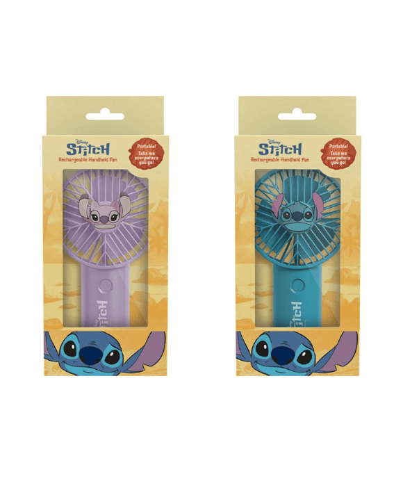 Disney Stitch/Angel Rechargeable Handheld Fan - Assorted